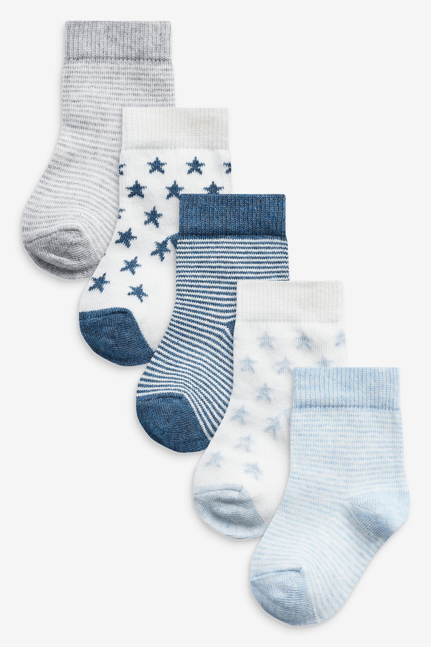 Blue Baby Socks 5 Pack (0mths-2yrs)