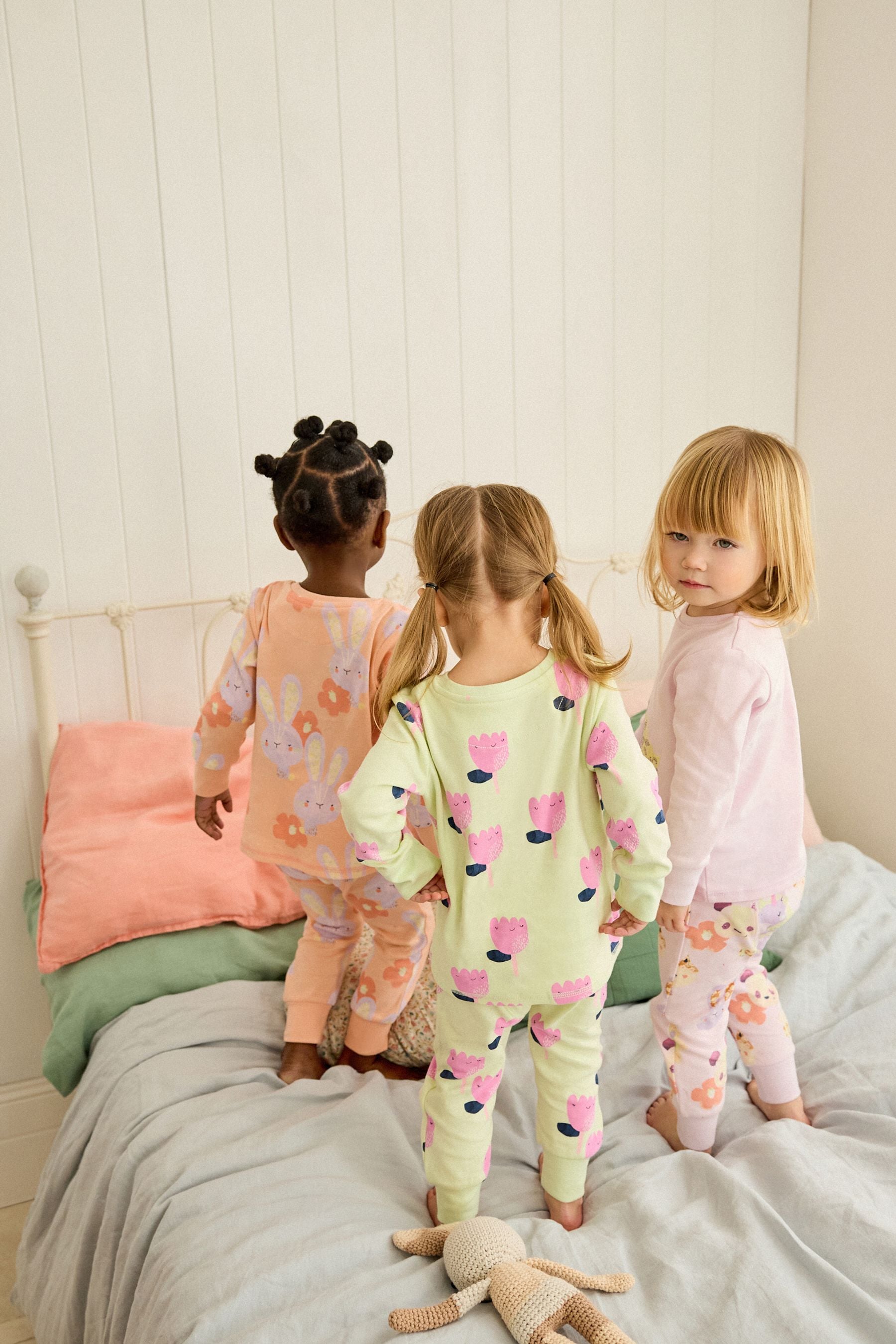 Orange/ Green/ Purple Unicorn Pyjamas 3 Pack (9mths-8yrs)