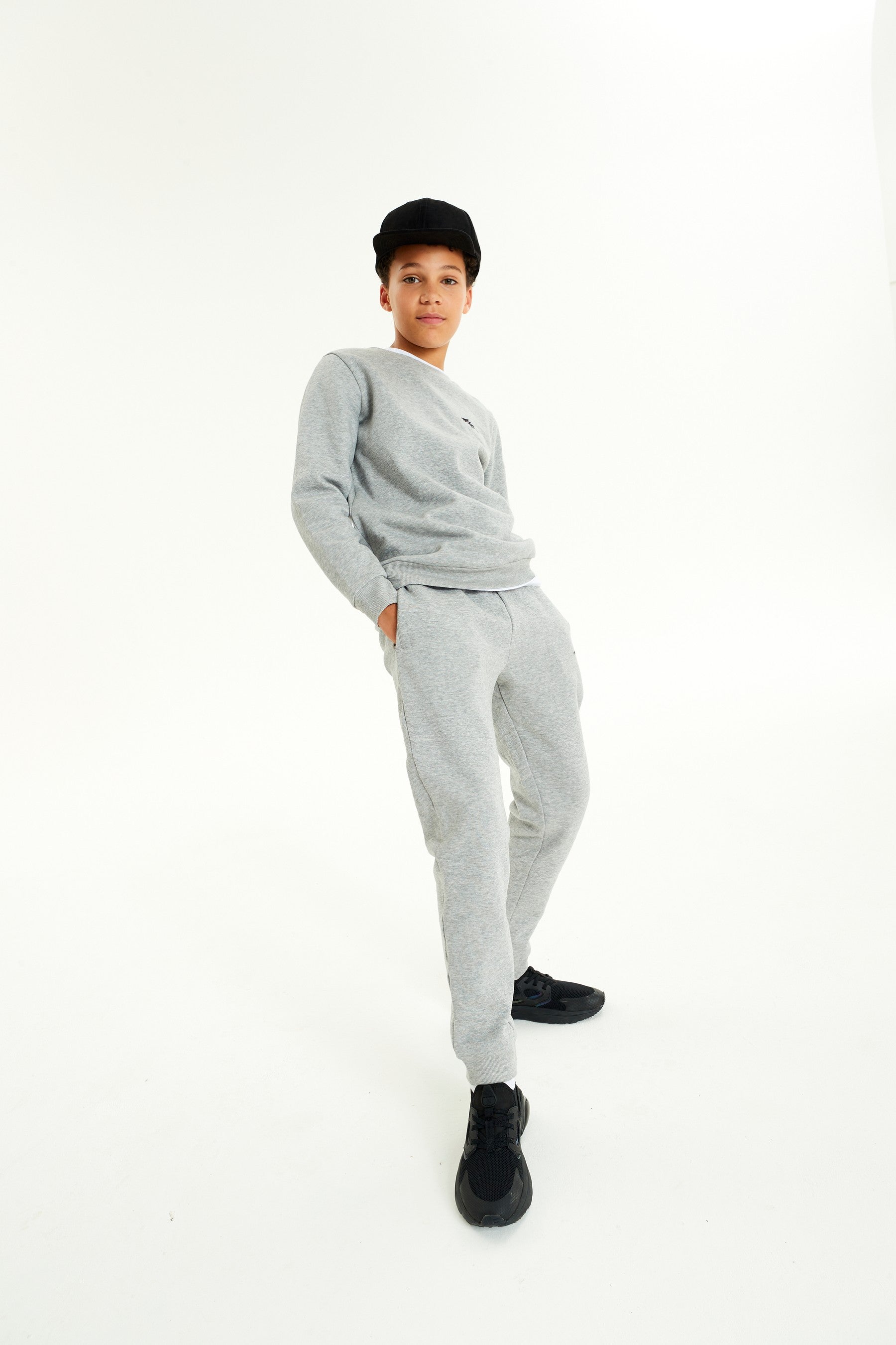 Grey Sweatshirt Set Heavyweight Plain (3-16yrs)