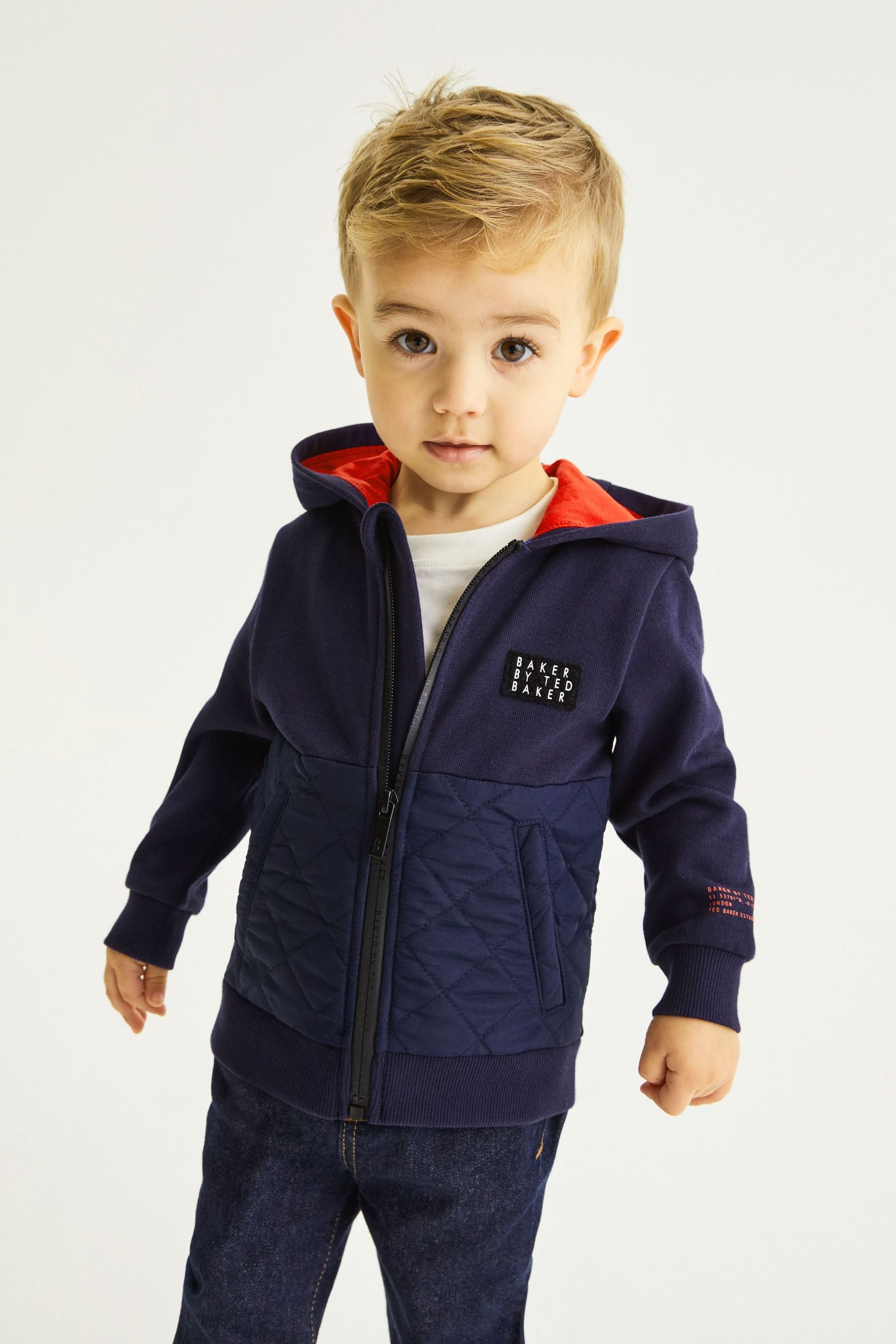 Baker by Ted Baker Navy Zip Through Hoodie