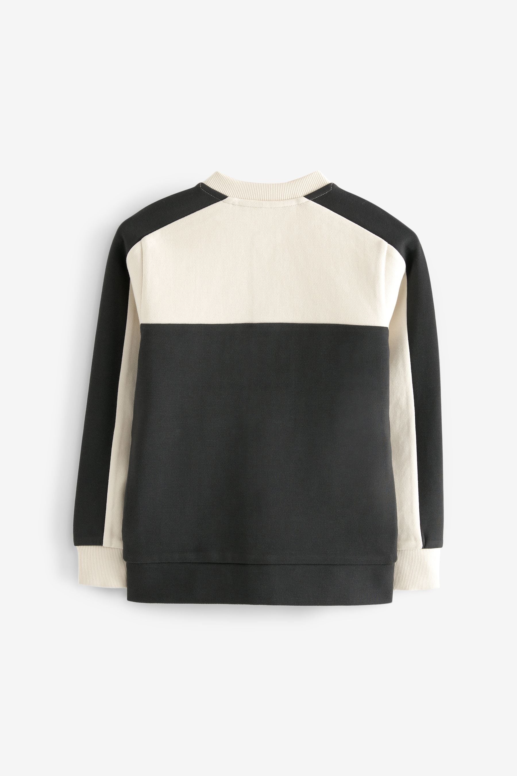 Cream/Black Colourblock Smart Bomber Jacket (3-16yrs)