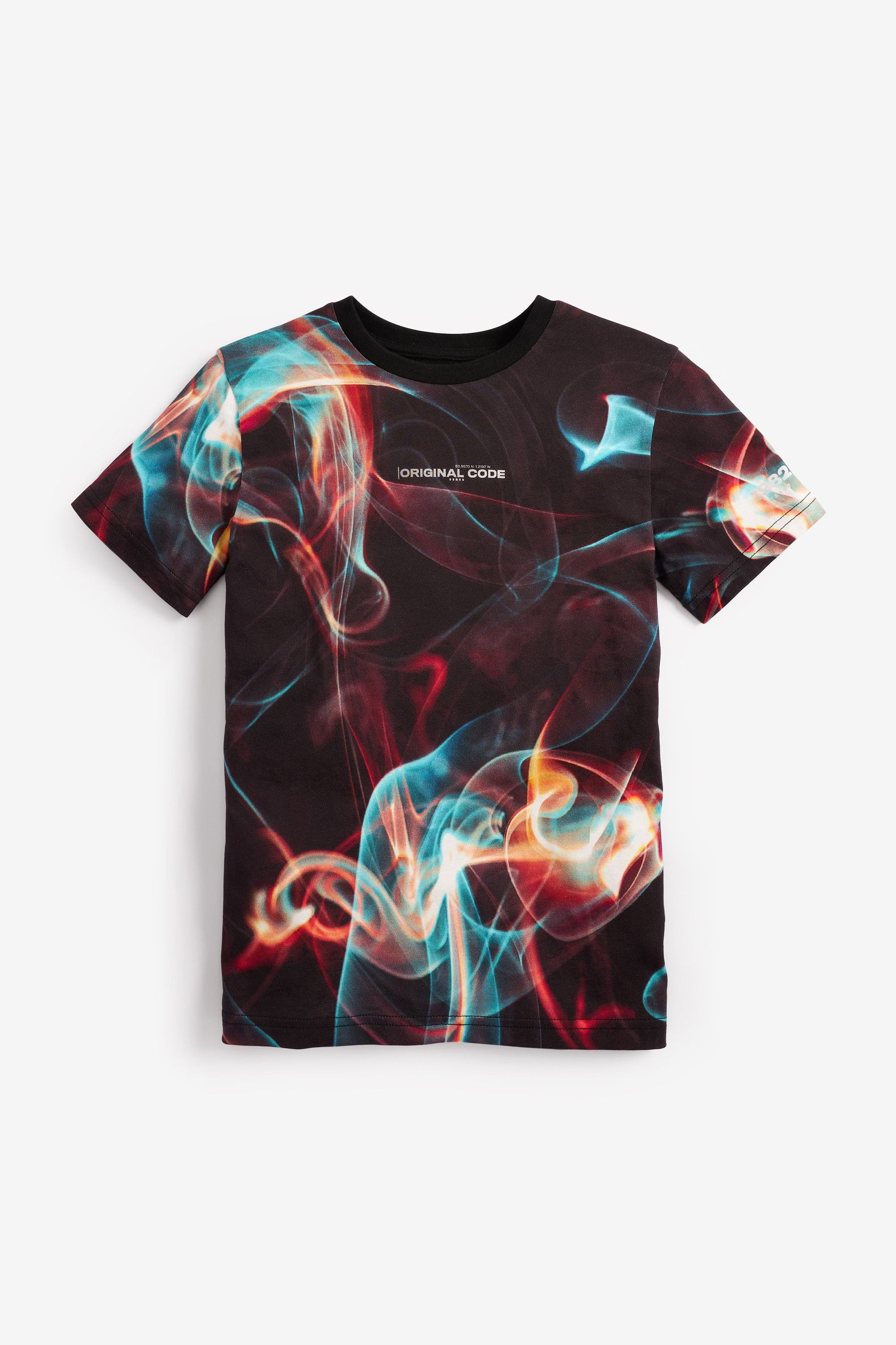 Black Diffuse All Over Print T-Shirt (3-16yrs)