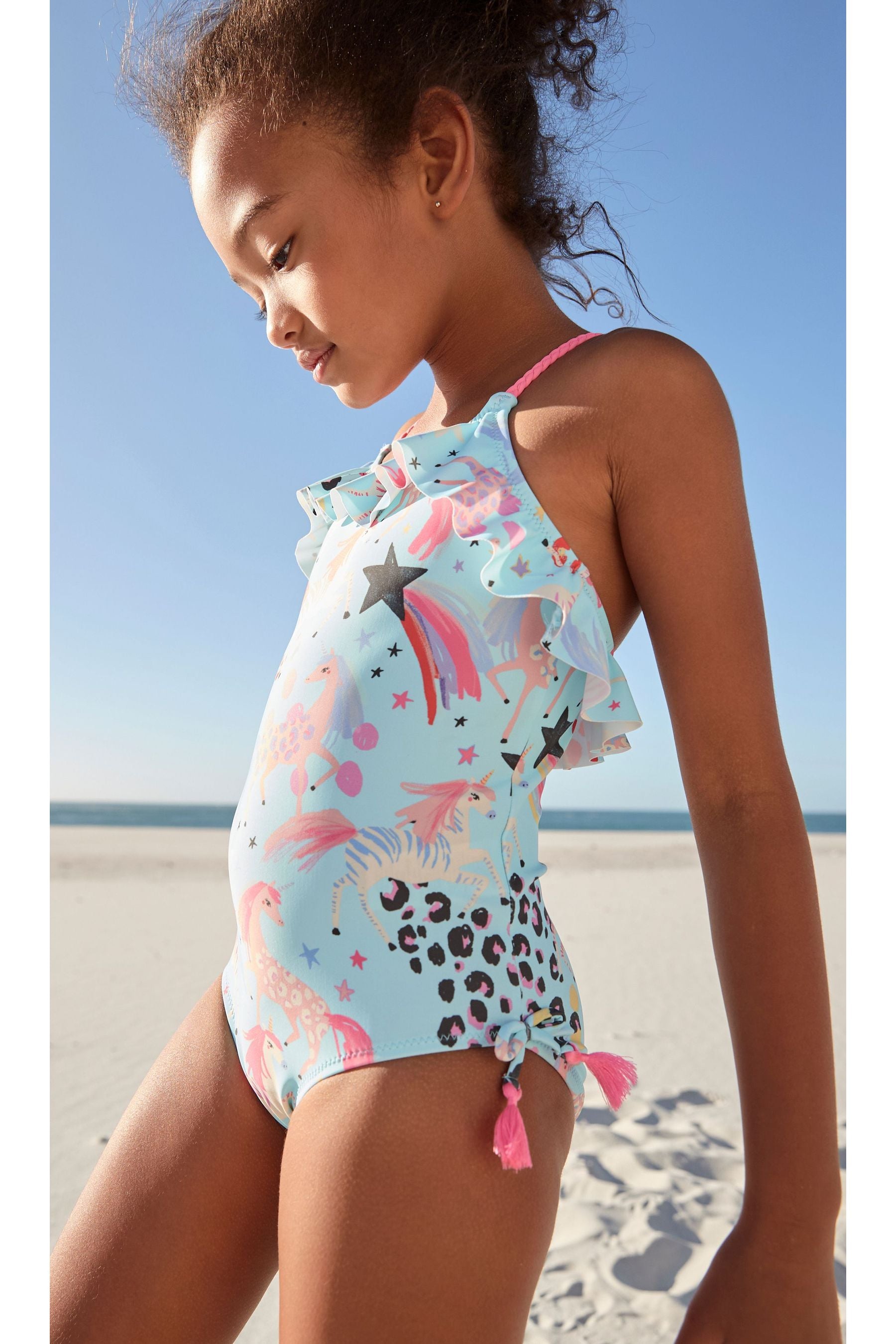 Aqua Blue Unicorn Swimsuit (3mths-12yrs)