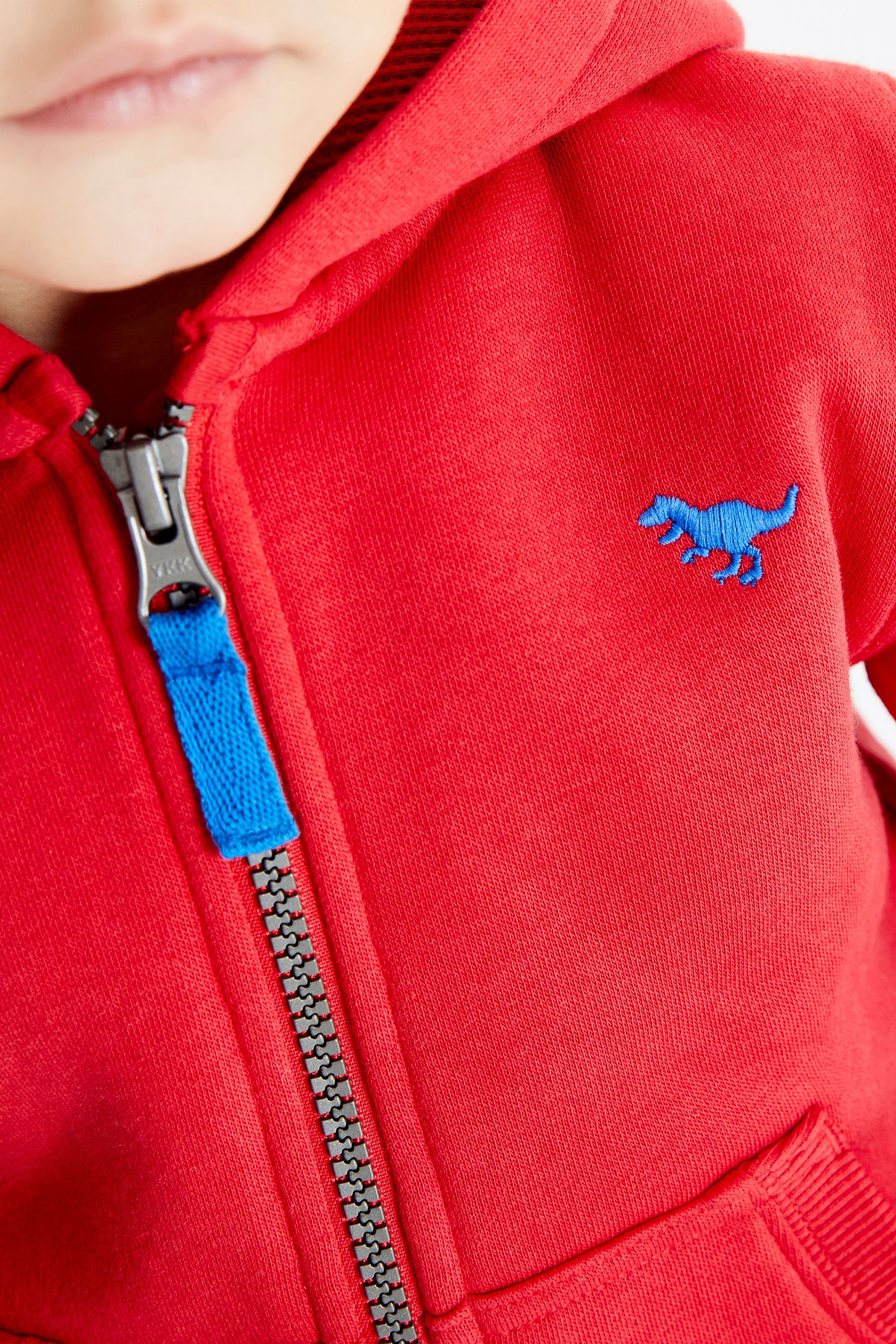 Red Essential Zip Through Hoodie (3mths-7yrs)