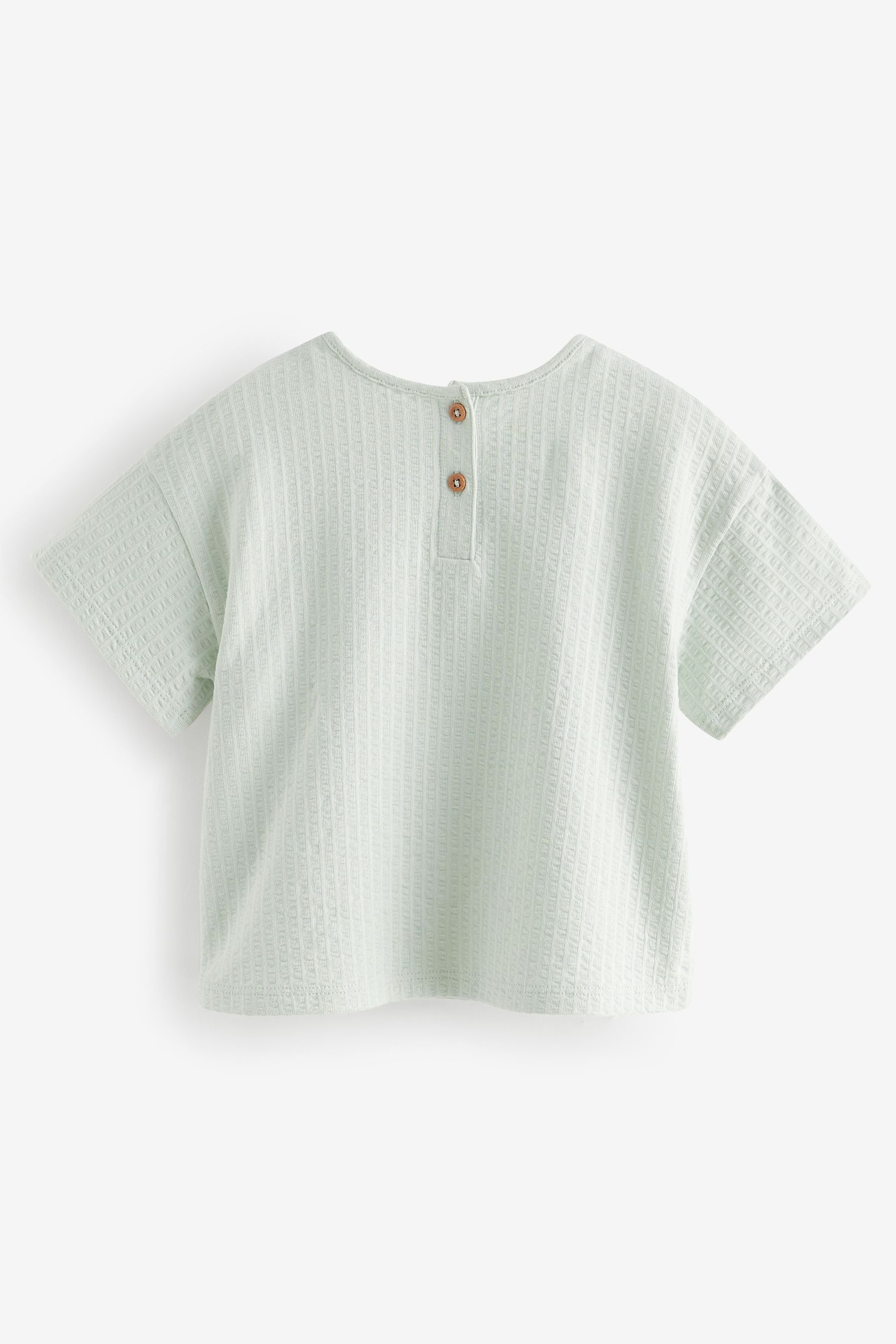 Blue Textured Pocket T-Shirt (3mths-7yrs)