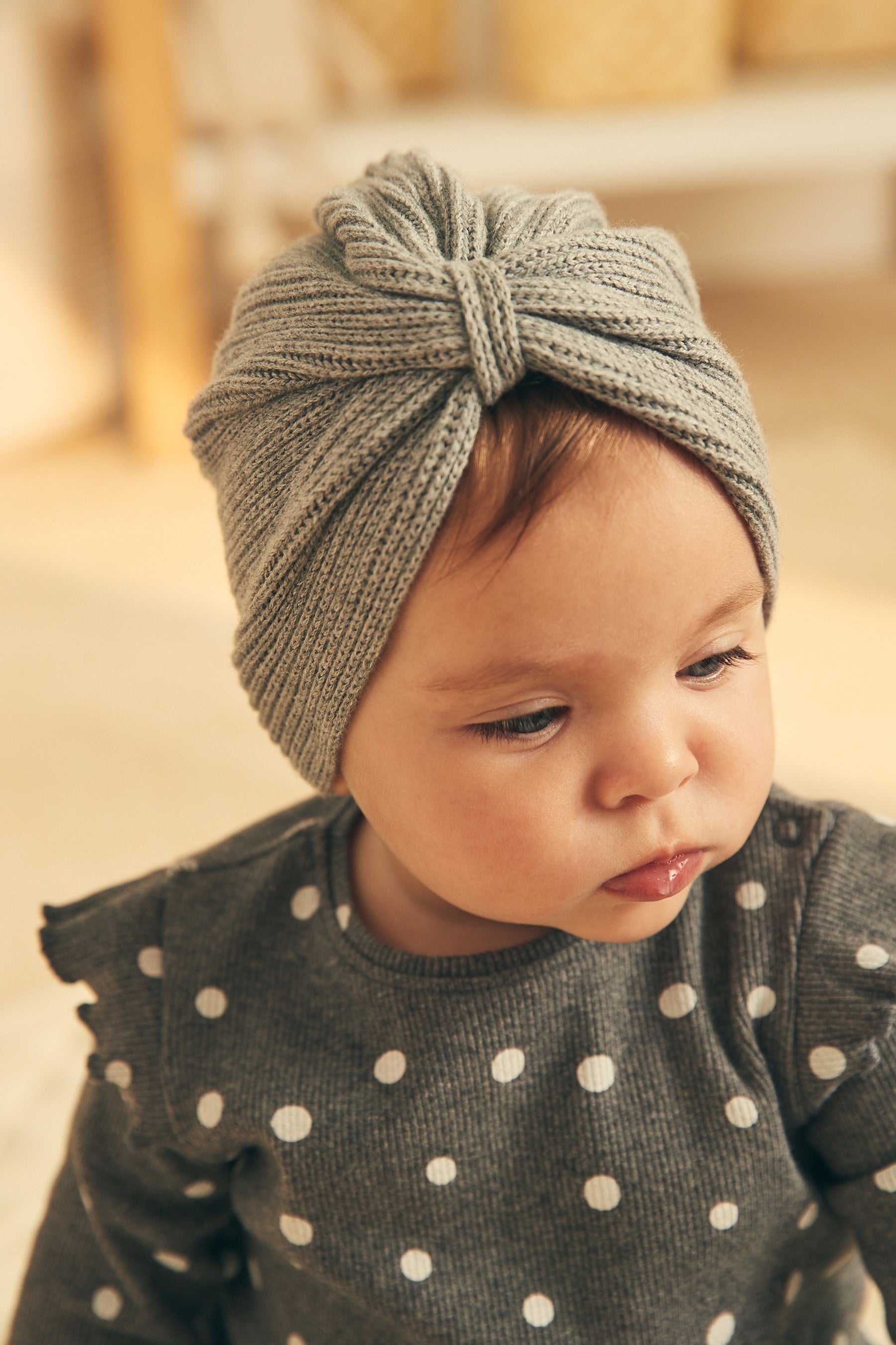 Grey Spot Baby Top And Legging Set