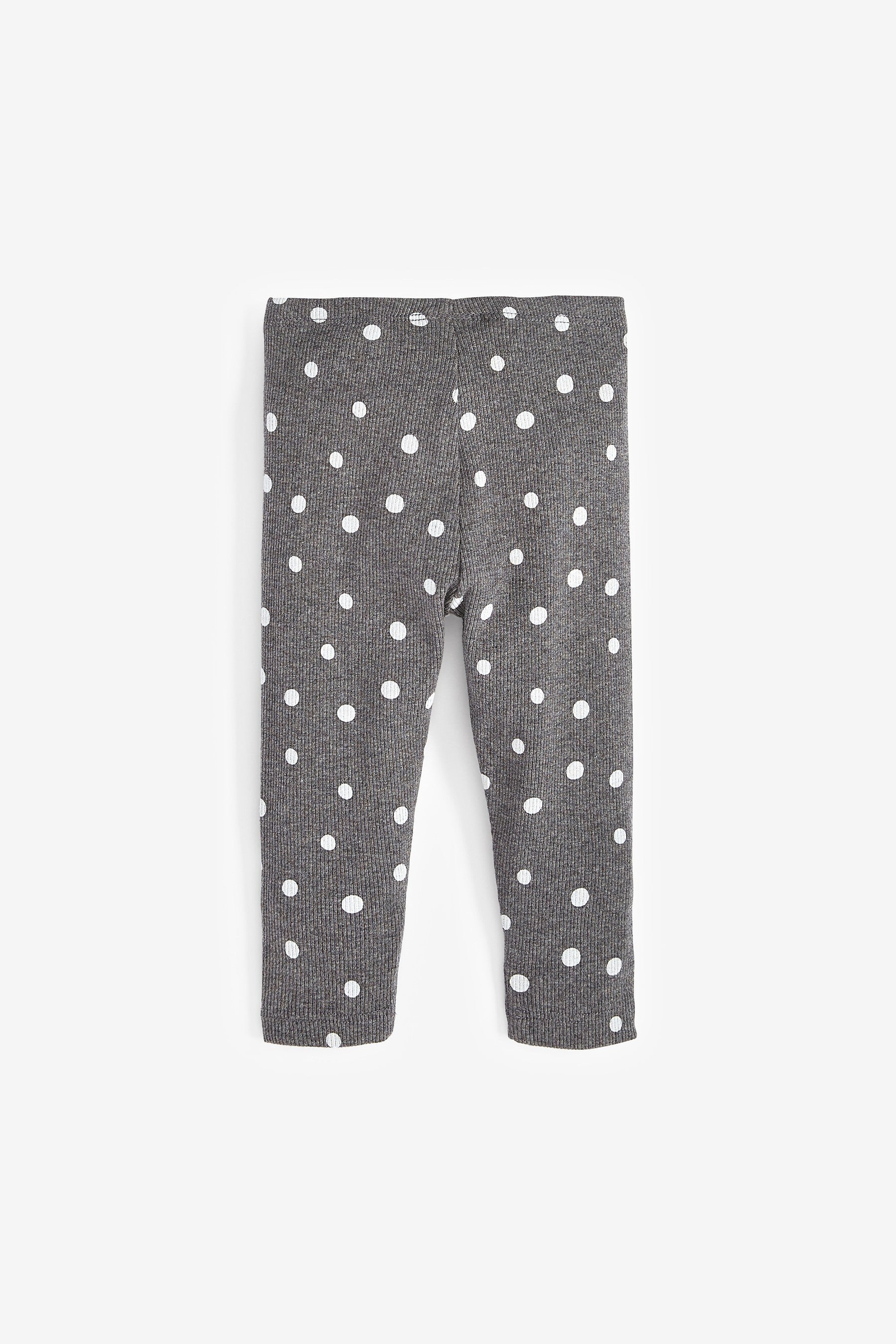 Grey Spot Baby Top And Legging Set