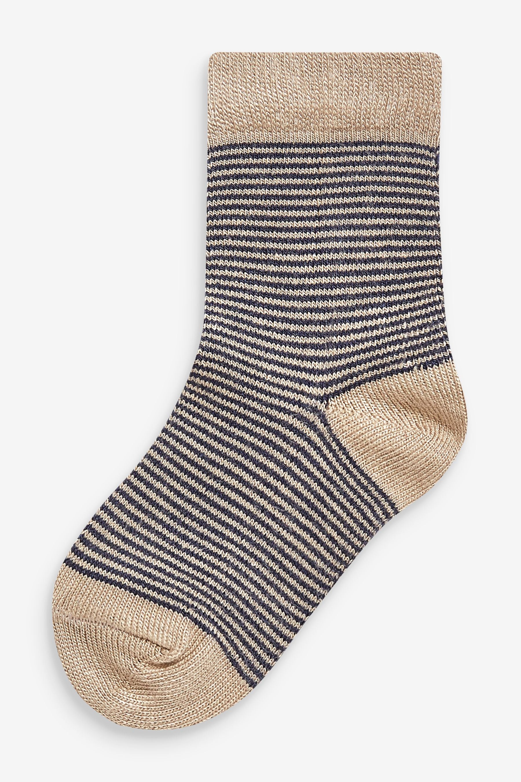 Muted Stripe 7 Pack Bamboo Rich Socks