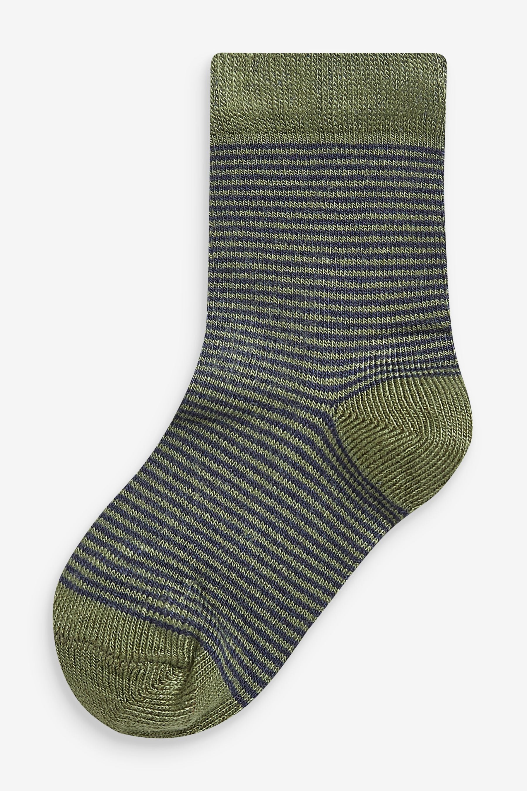 Muted Stripe 7 Pack Bamboo Rich Socks