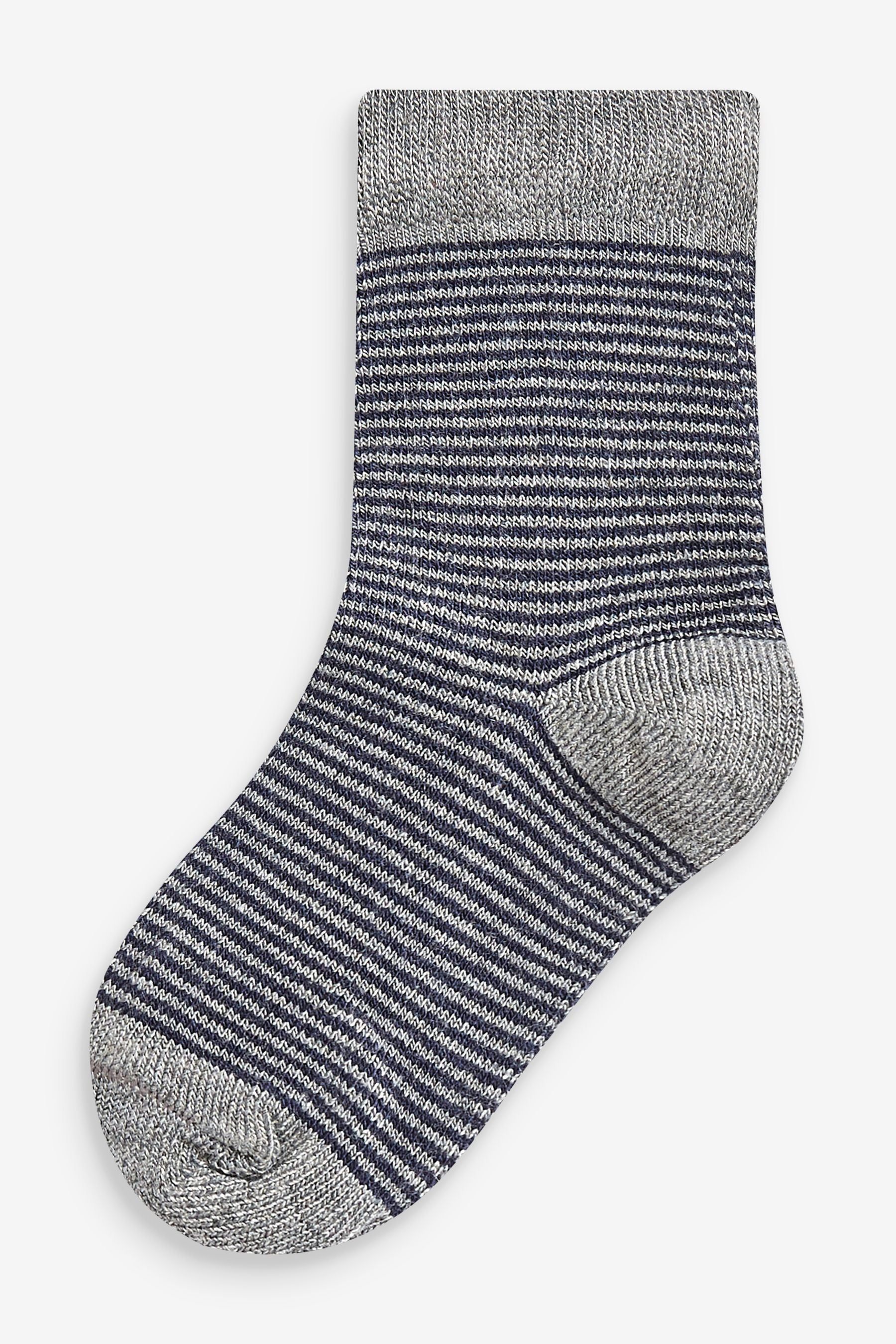 Muted Stripe 7 Pack Bamboo Rich Socks