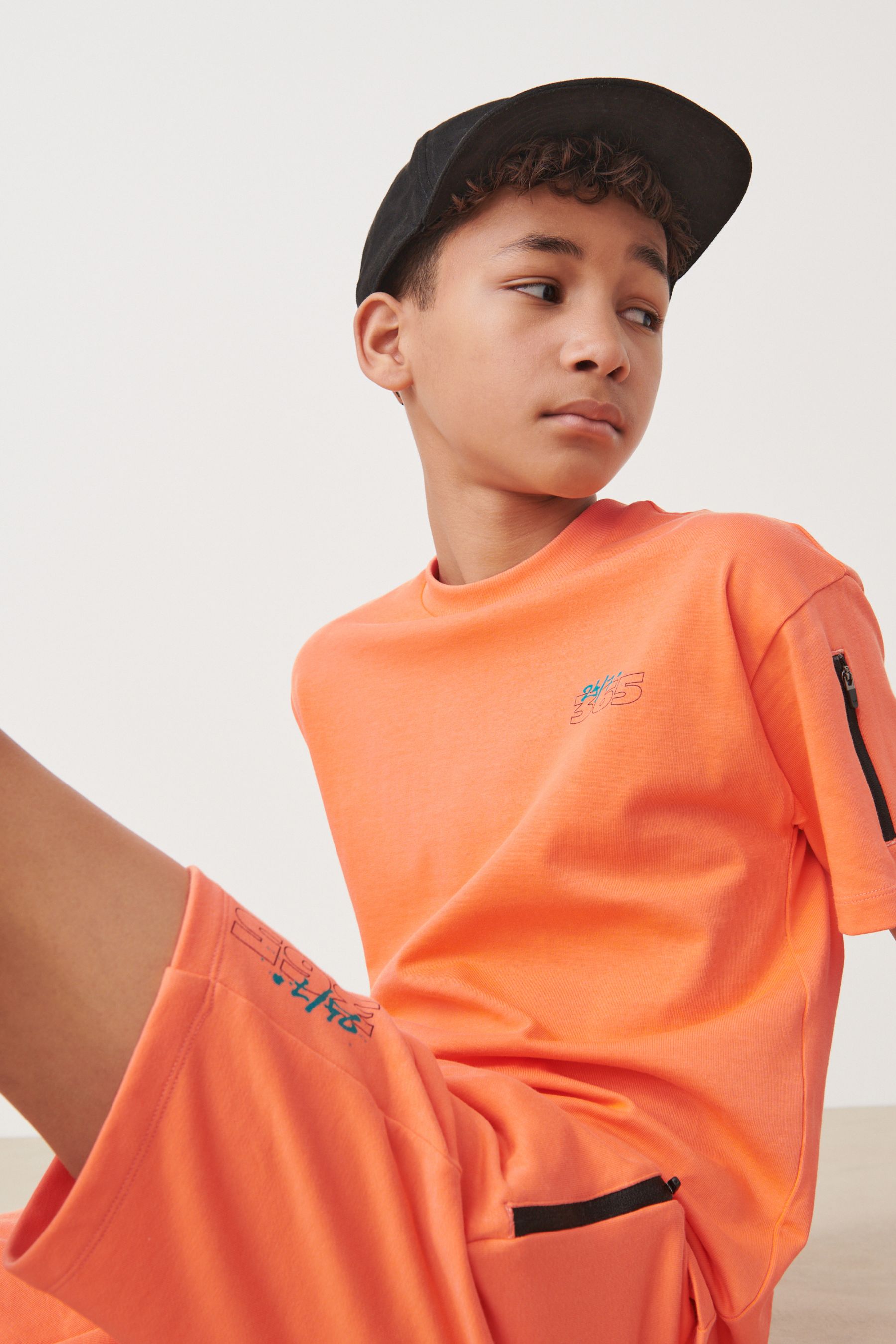 Bright Orange T-Shirt & Short Set (3-16yrs)