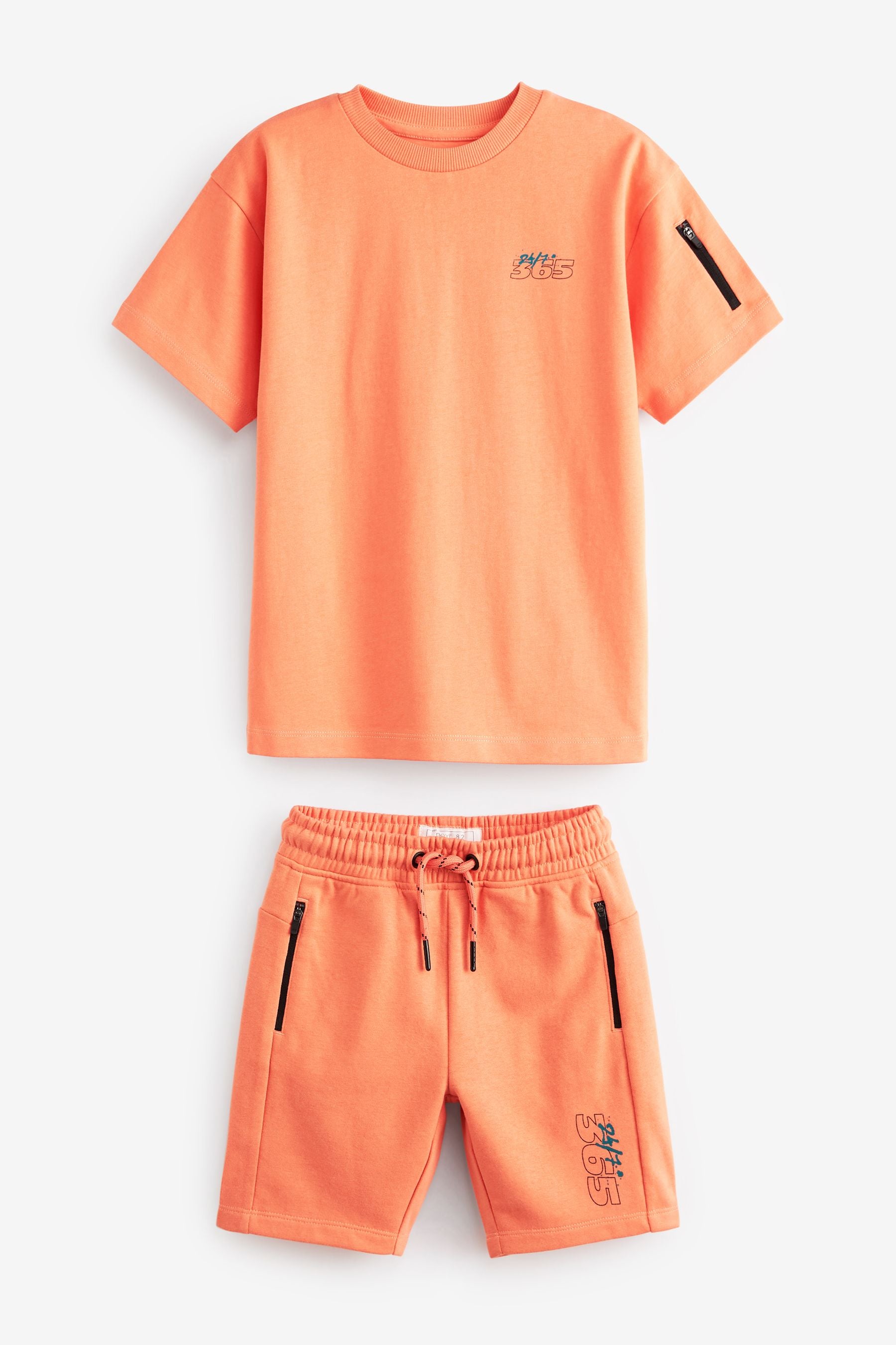 Bright Orange T-Shirt & Short Set (3-16yrs)