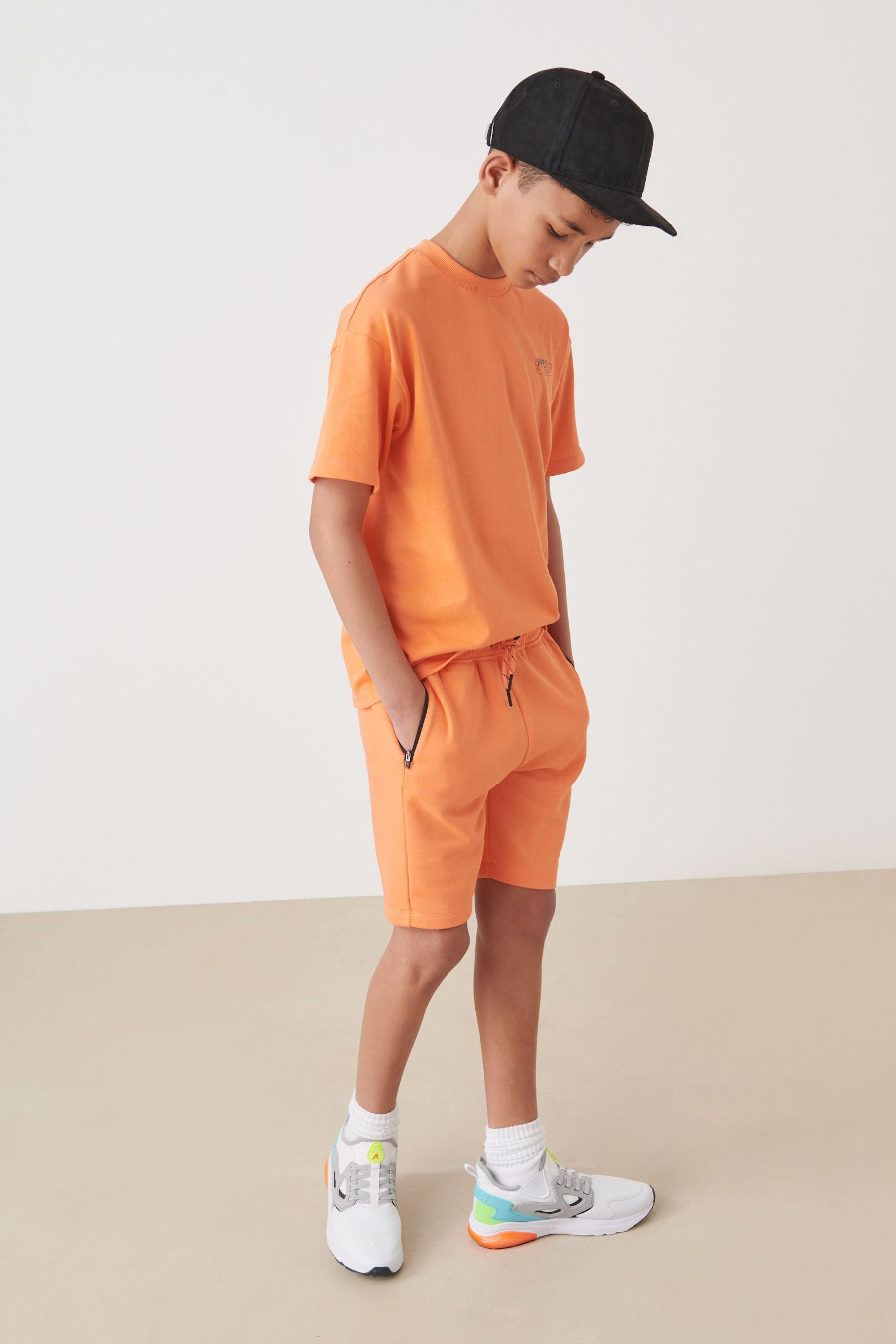 Bright Orange T-Shirt & Short Set (3-16yrs)