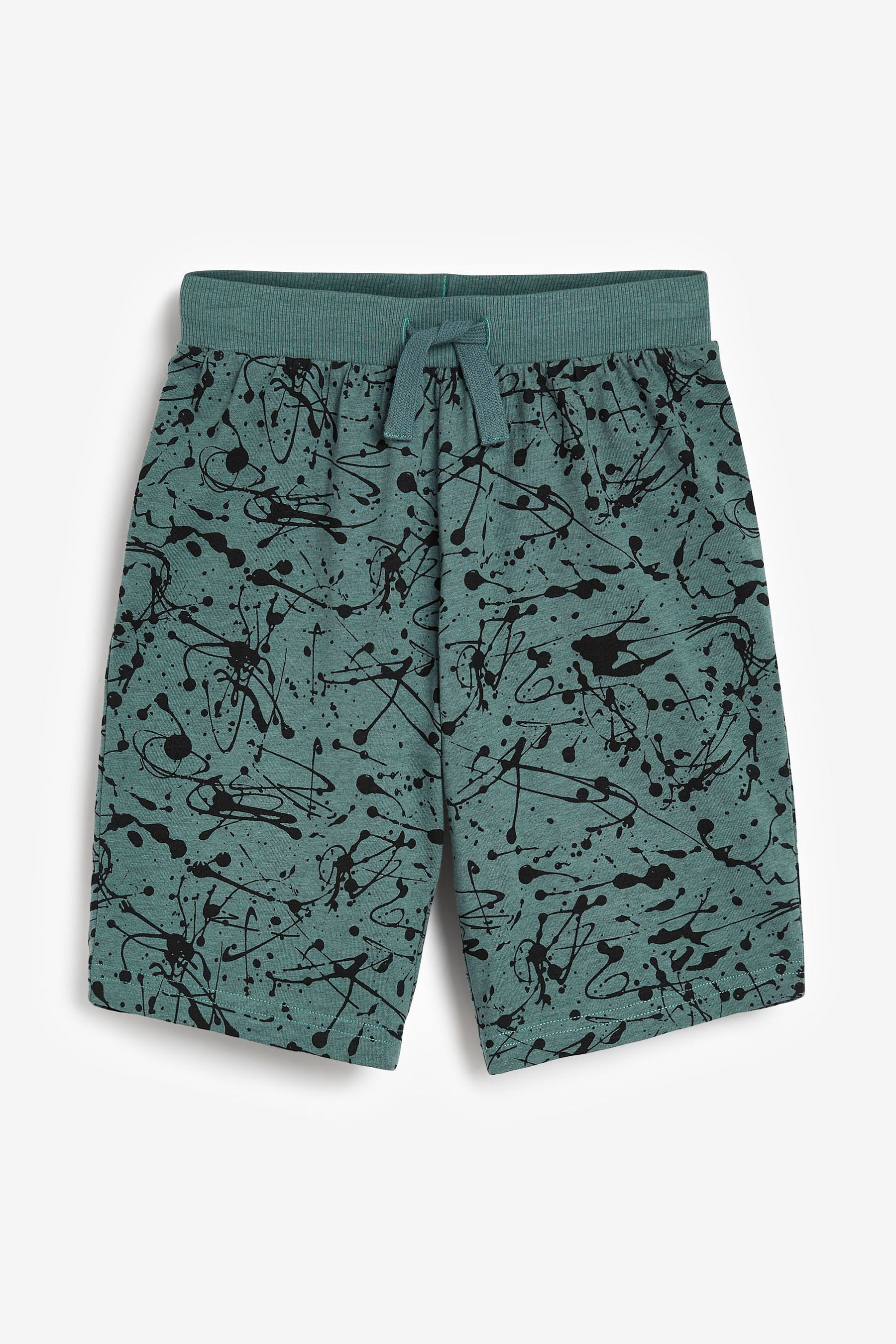 Teal/Grey Splat Oversized Short Pyjamas 3 Pack (3-16yrs)