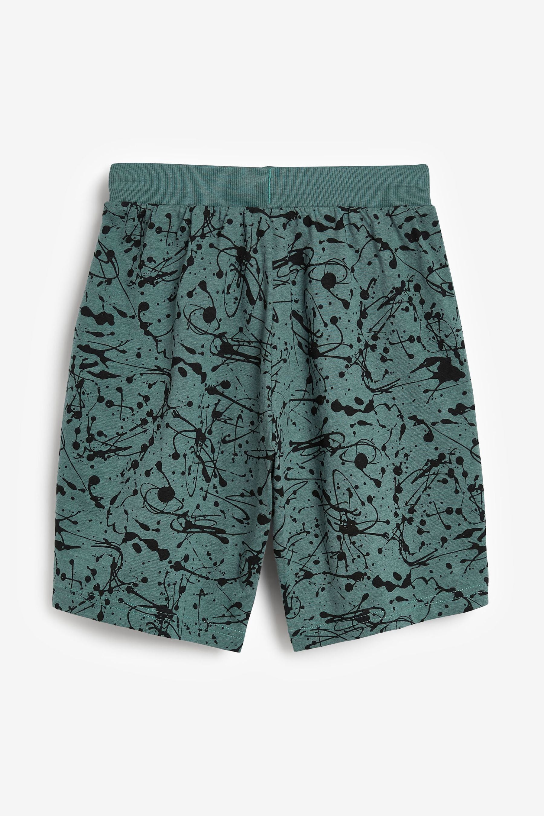 Teal/Grey Splat Oversized Short Pyjamas 3 Pack (3-16yrs)