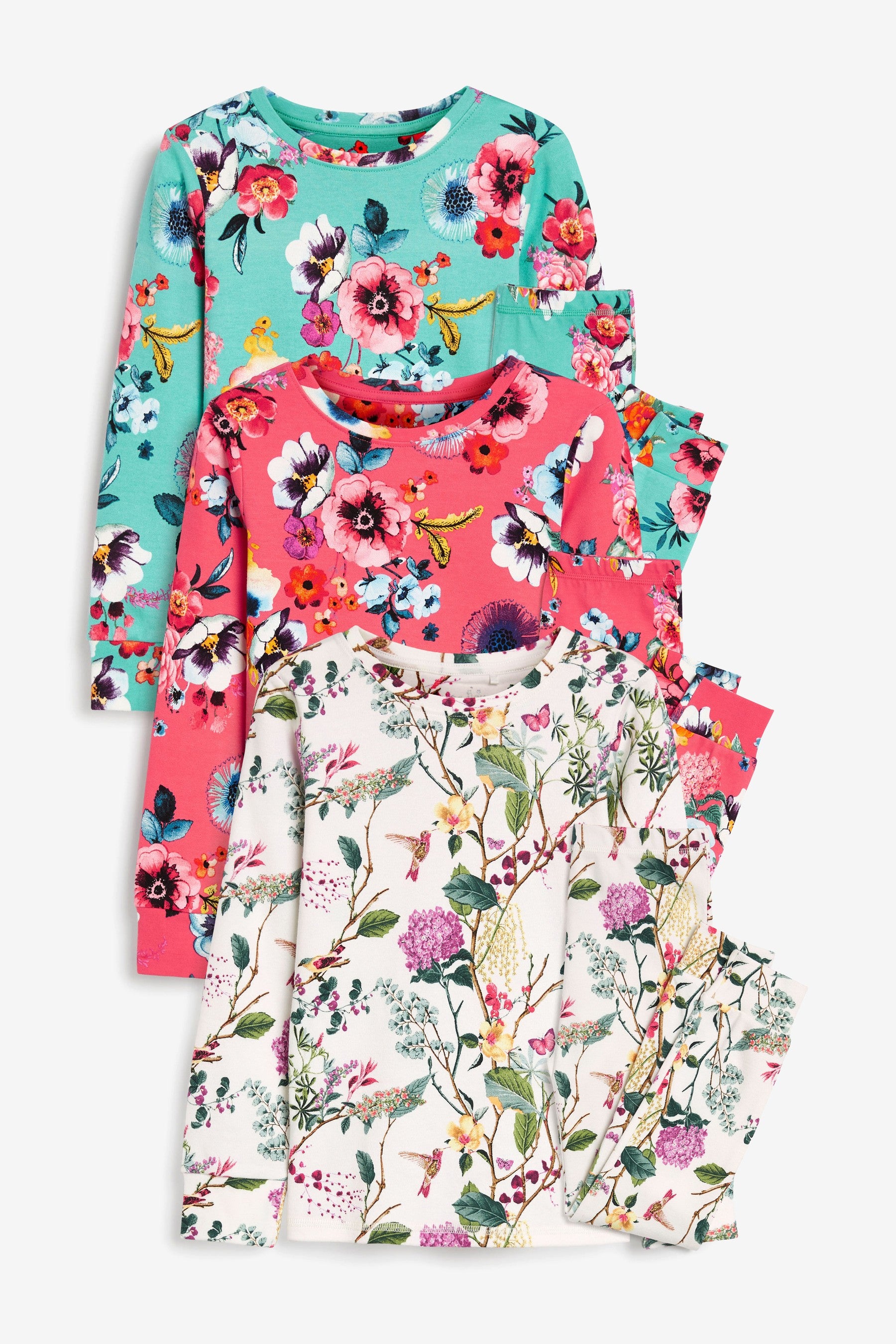 Multi Floral Pyjamas 3 Pack (12mths-11yrs)