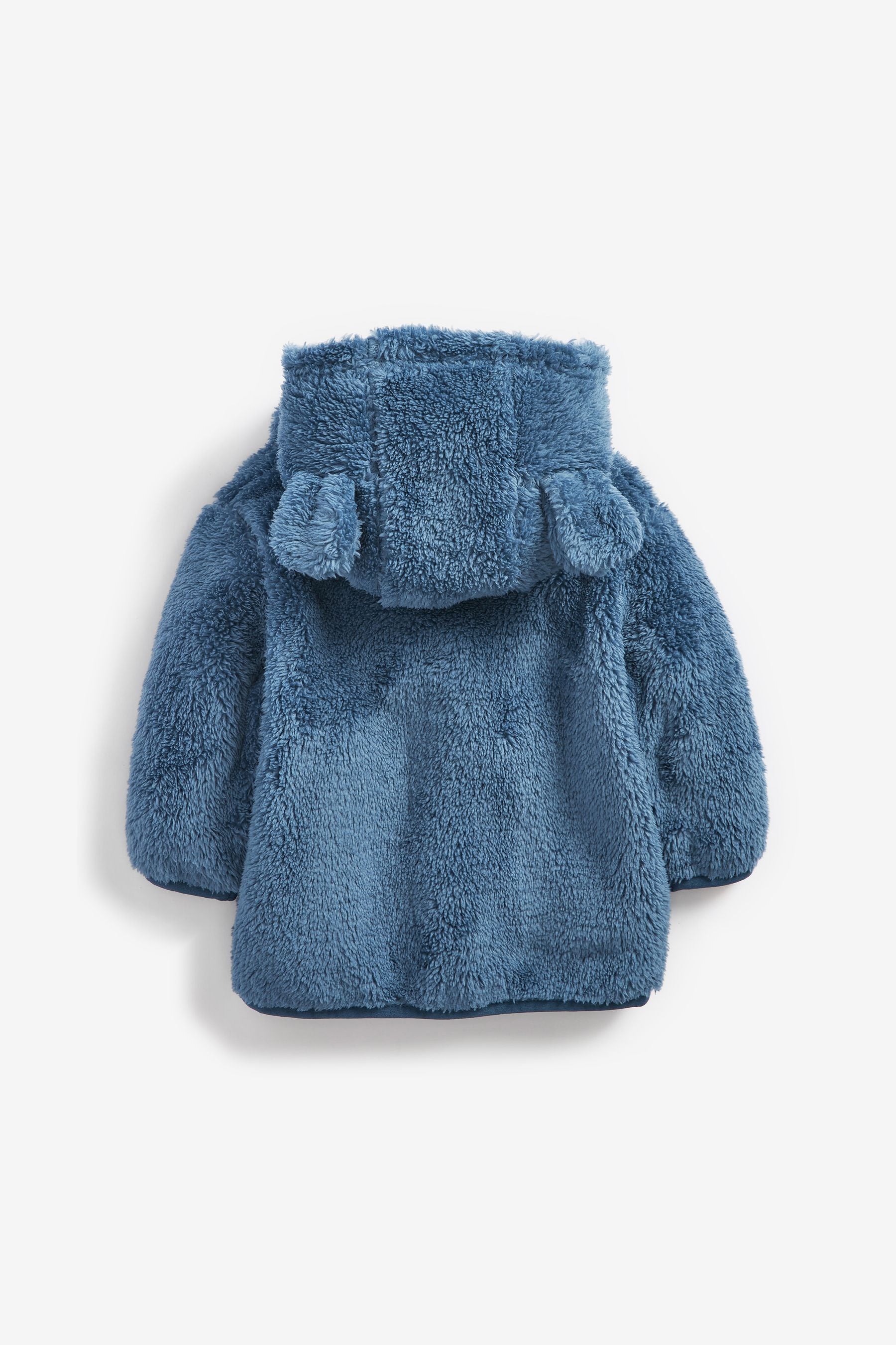 Blue Cosy Teddy Borg Fleece Bear Baby Jacket