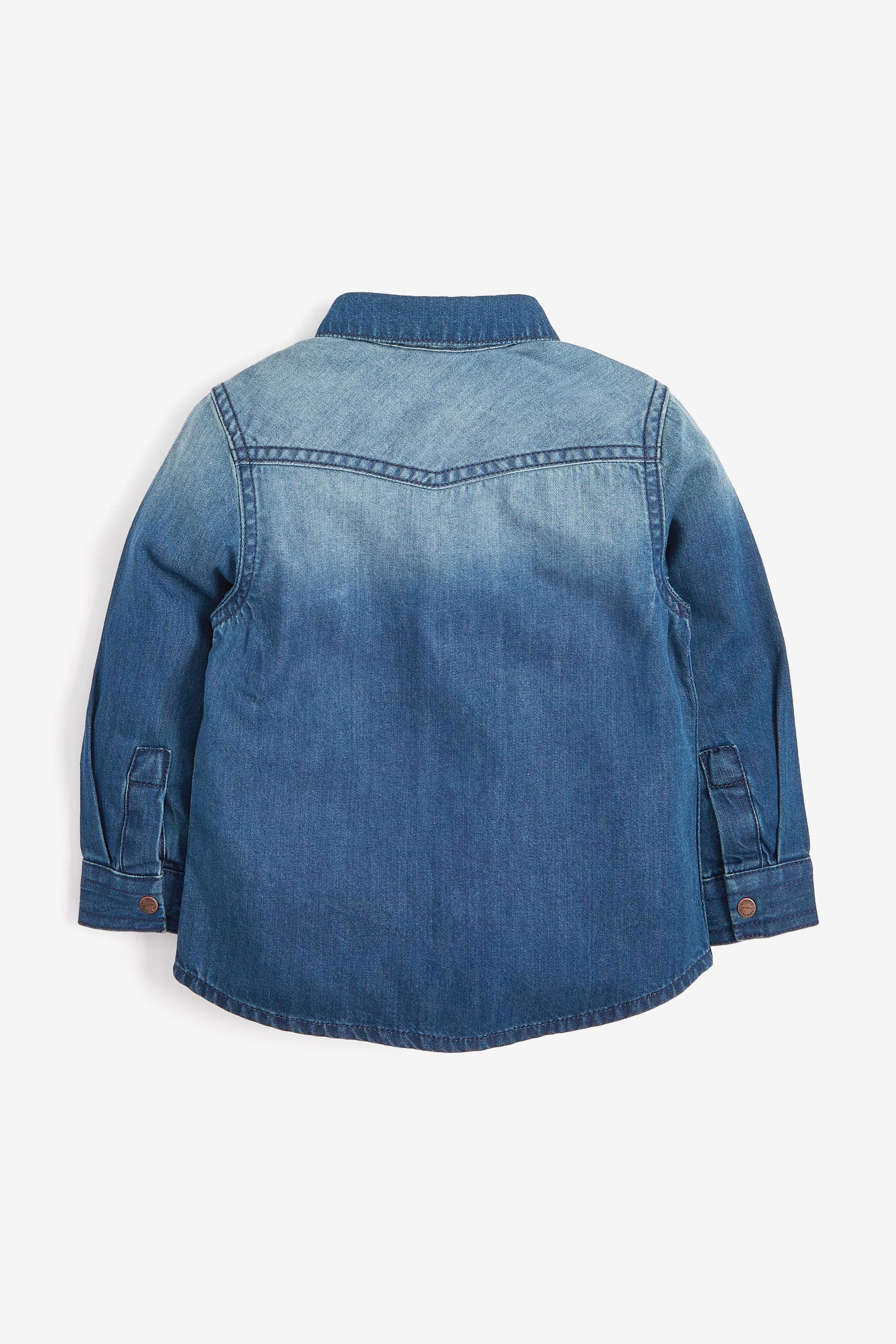 Blue Washed Long Sleeve Denim Shirt (3mths-7yrs)