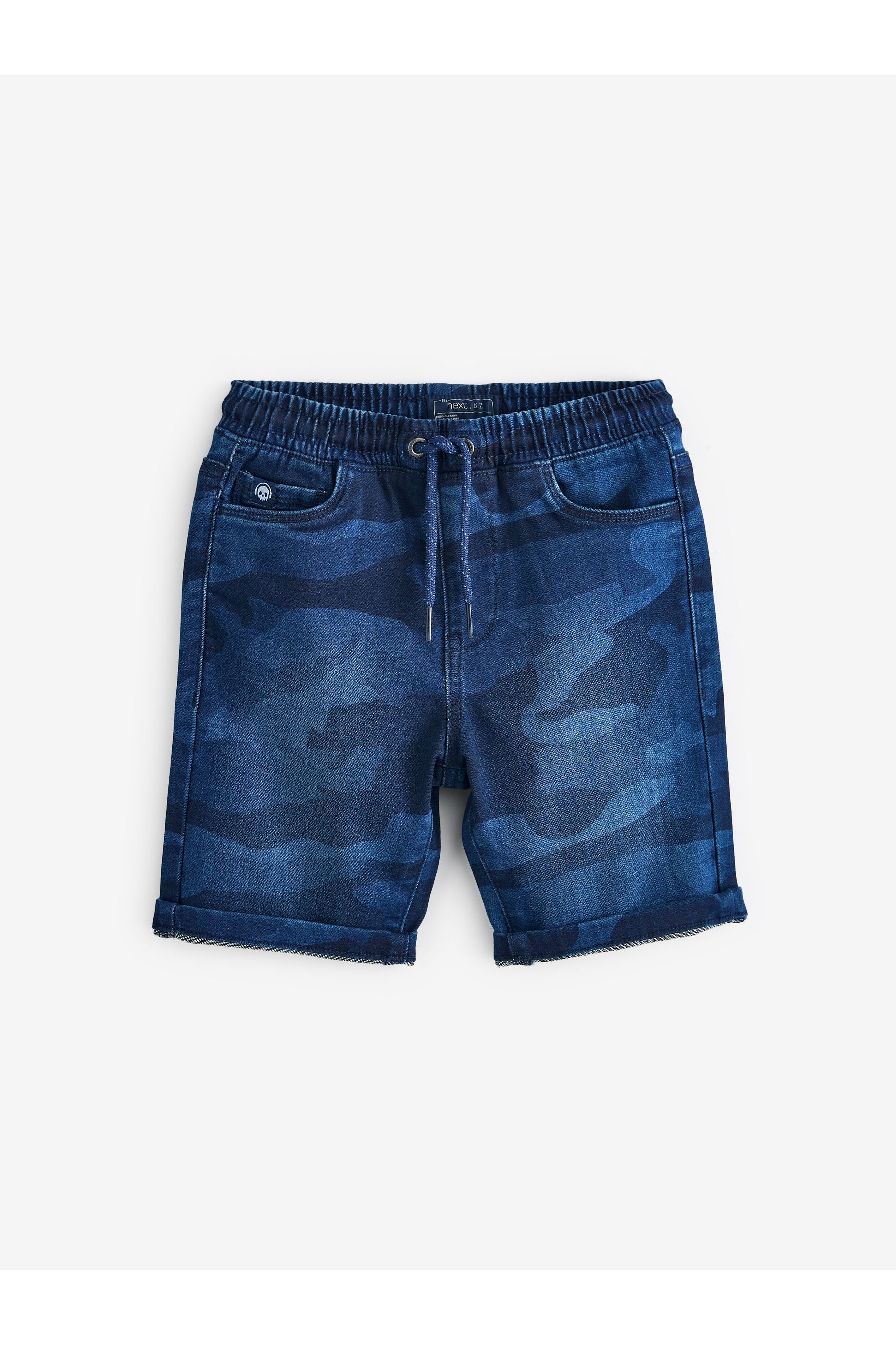 Blue Camo Jersey Denim Shorts (3-16yrs)