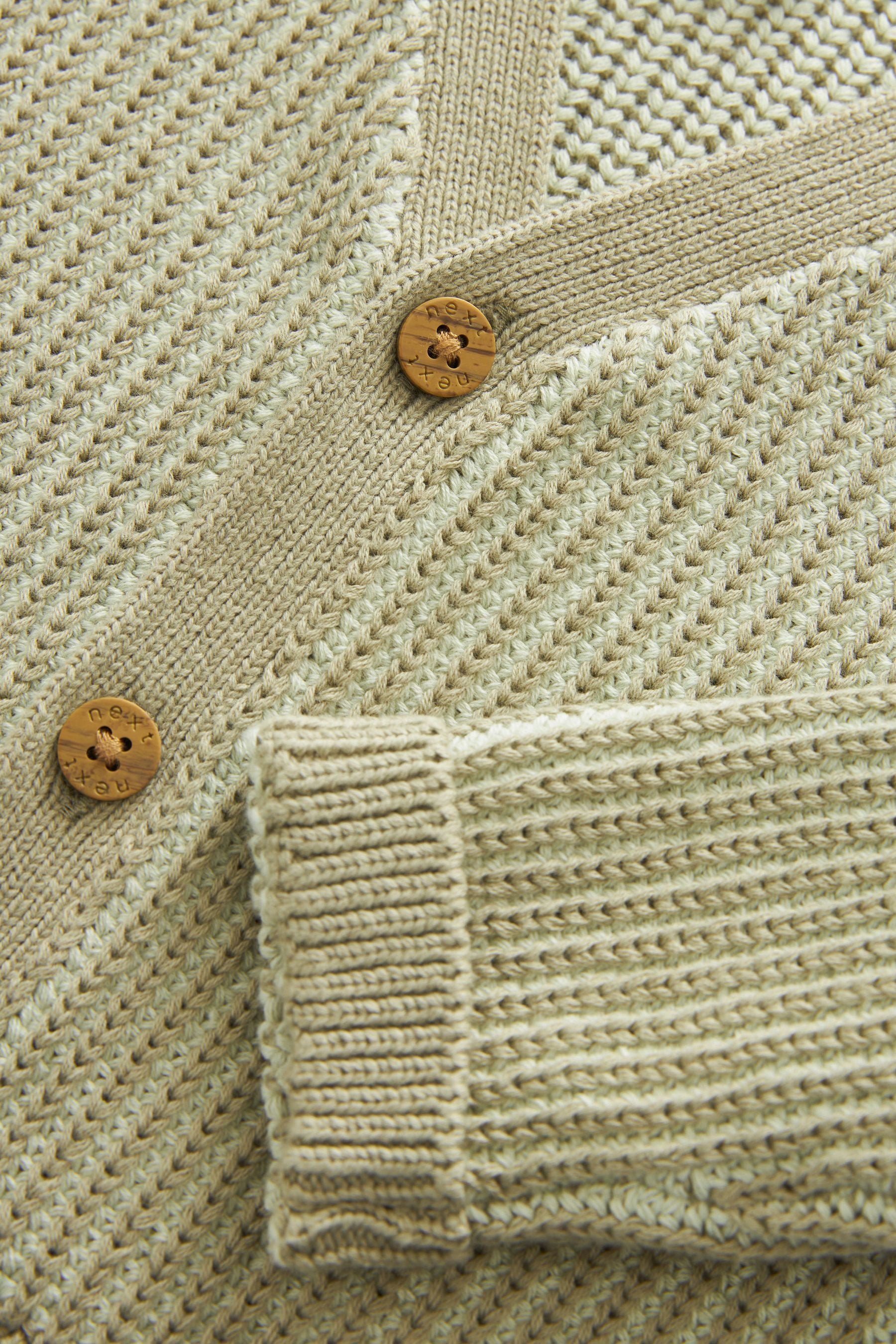 Sage Green Baby Knitted Cardigan (0mths-2yrs)