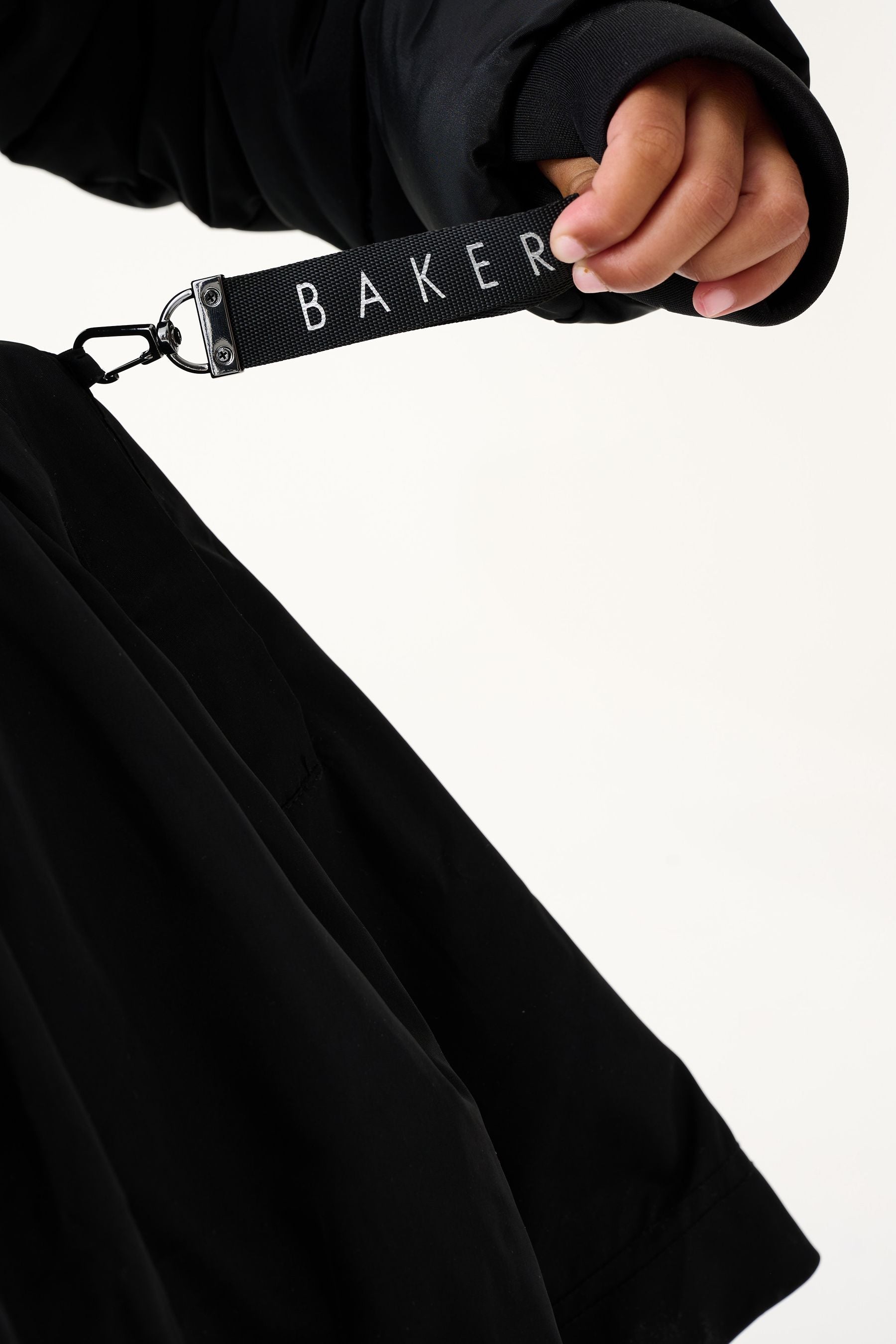 Black Baker by Ted Baker Shower Resistant Black Skirted Coat