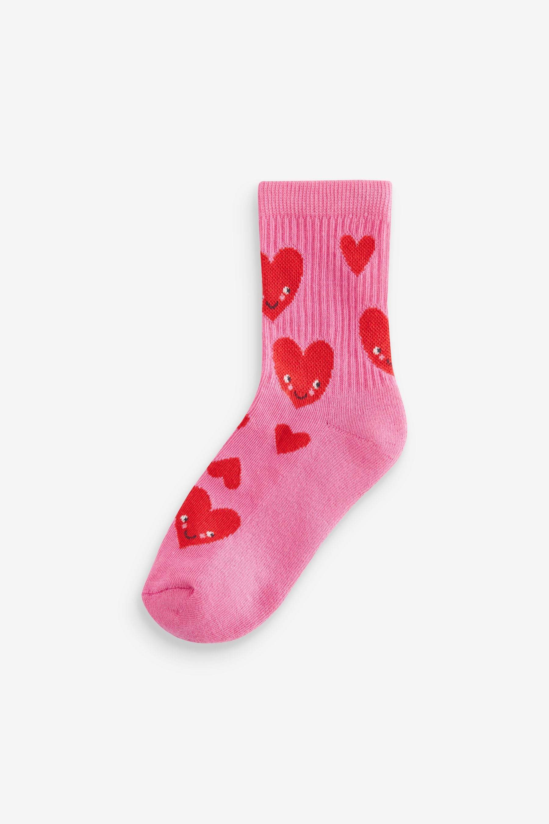 Pink/White Cotton Rich Cushioned Sole Ankle Socks 3 Pack