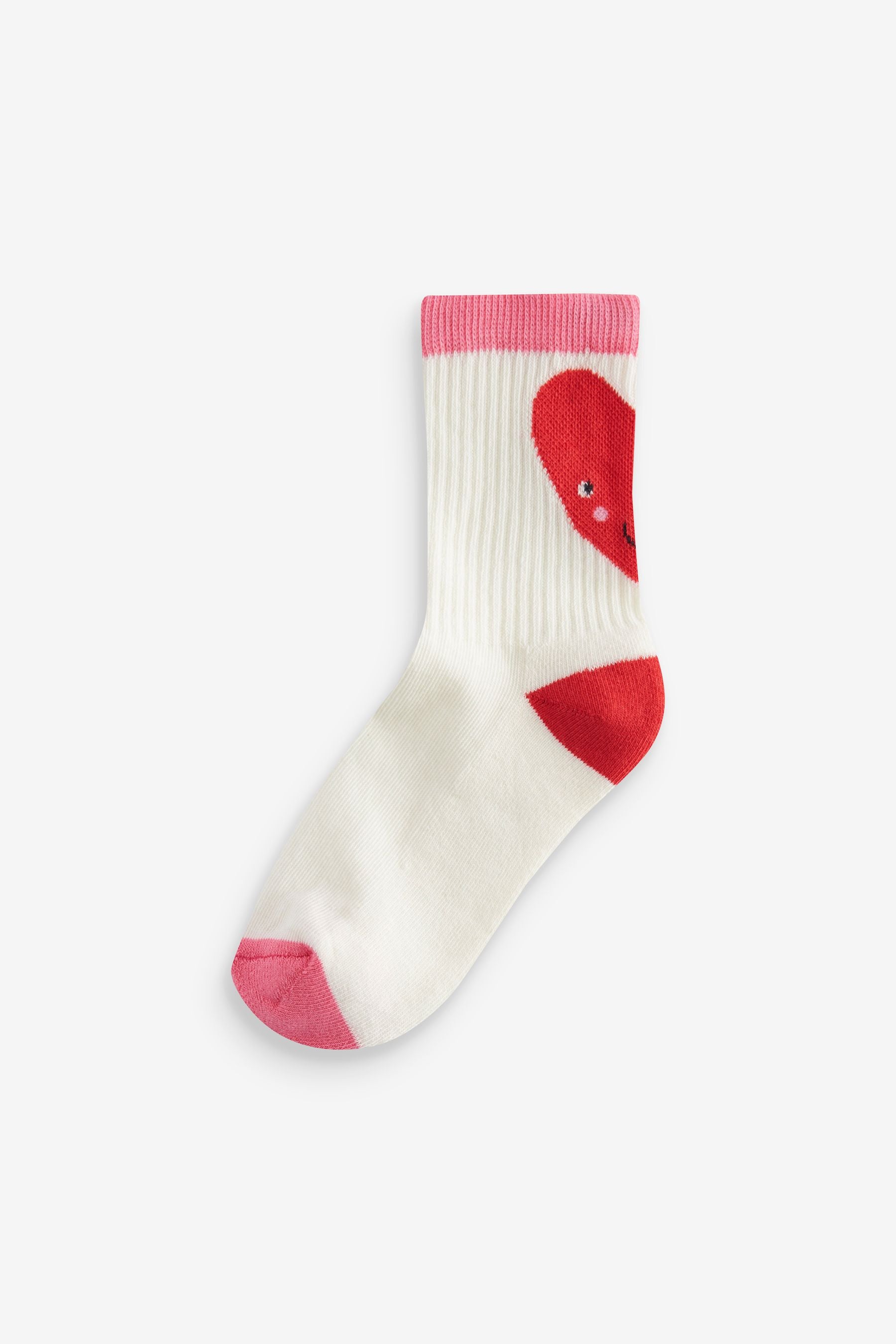 Pink/White Cotton Rich Cushioned Sole Ankle Socks 3 Pack