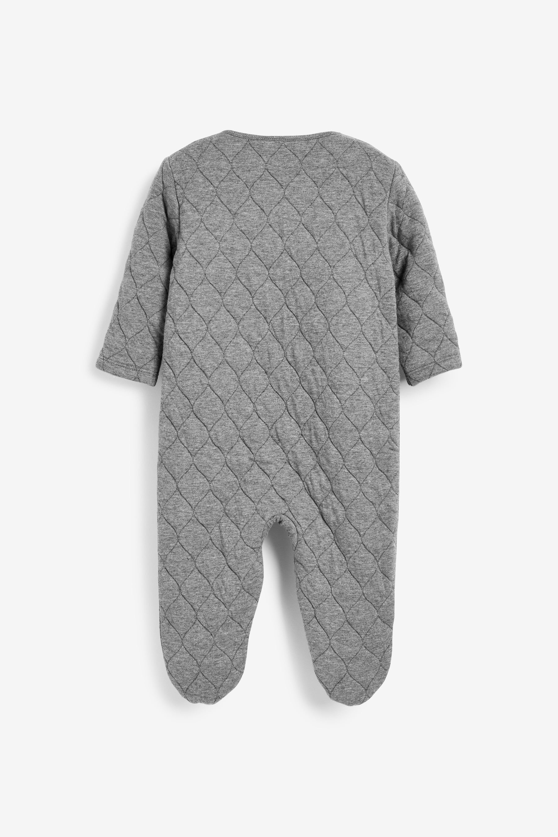 Grey Baby Quilted Single Sleepsuit