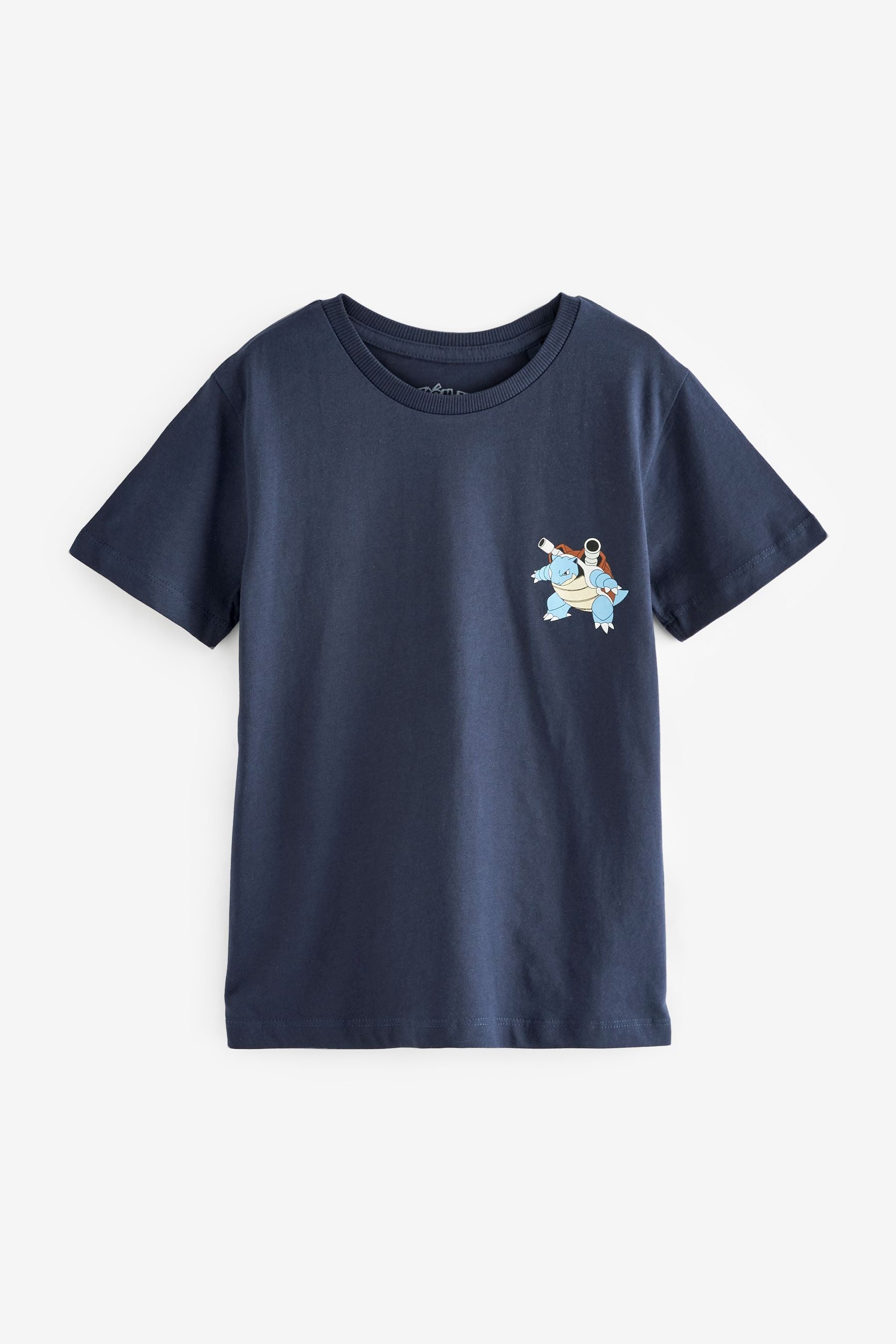 Navy Blastoise Short Sleeve Small Graphic T-Shirt (3-16yrs)