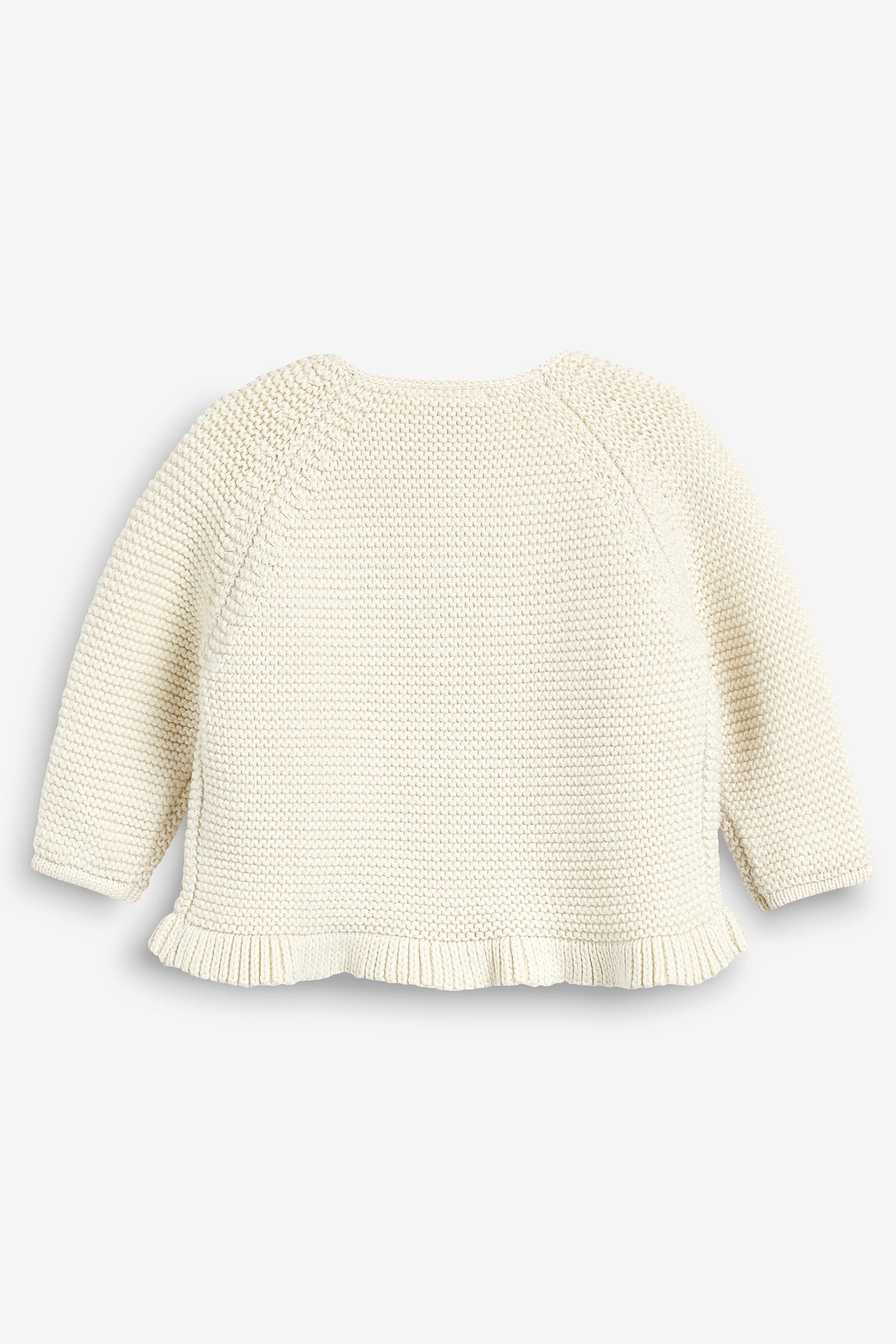 White Baby Frill Hem Cardigan (0mths-2yrs)