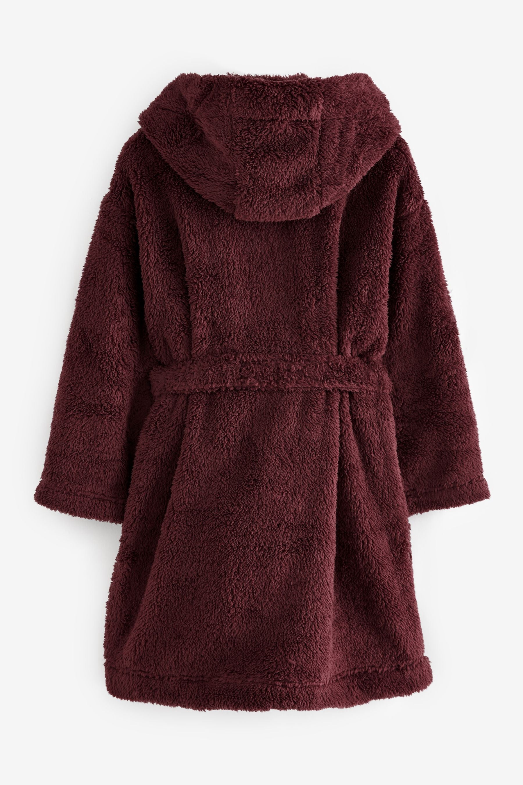 Burgundy Red Fleece Dressing Gown (2-16yrs)