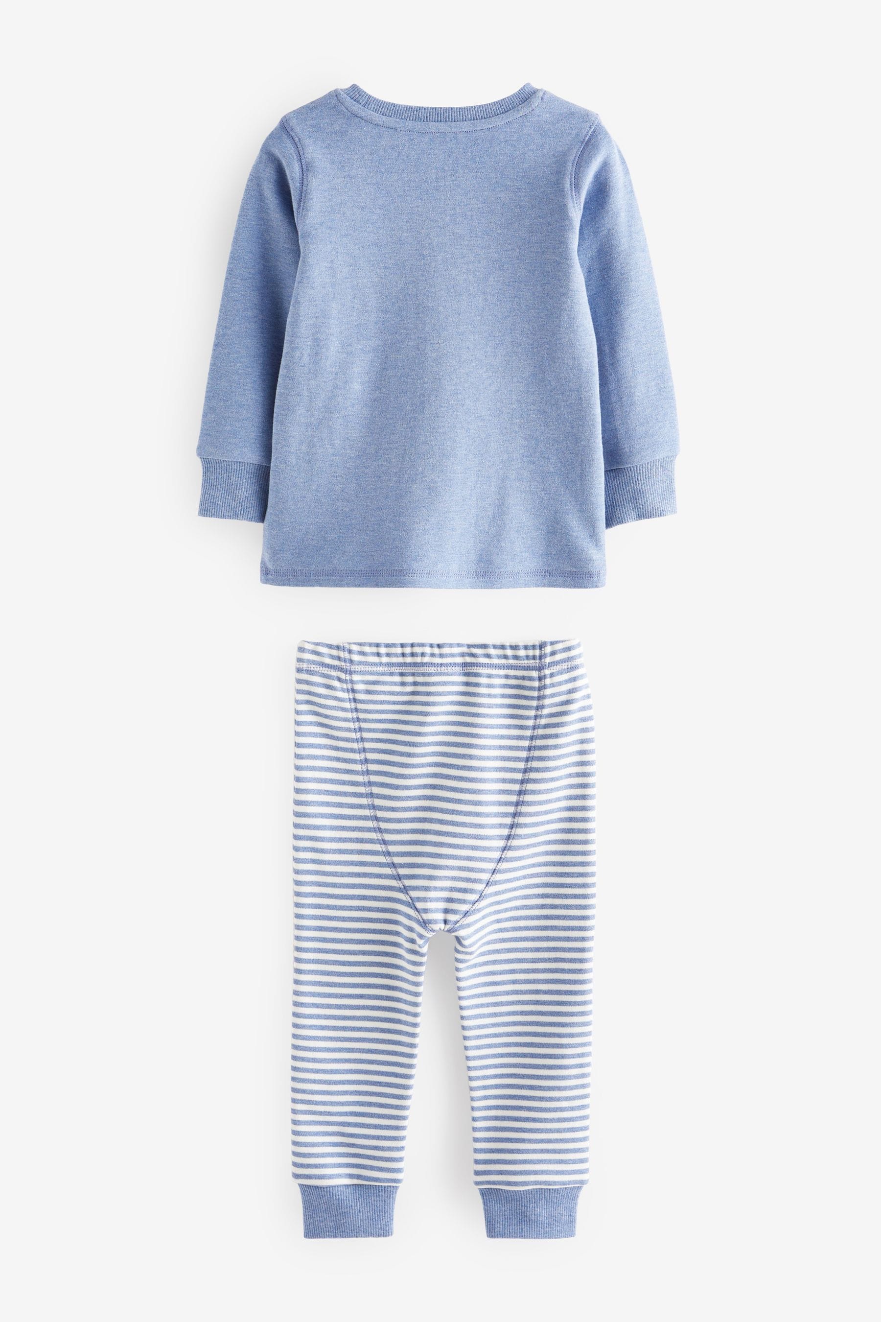 Light Blue Bear Long Sleeve 3 Pack Pyjamas Set (9mths-6yrs)