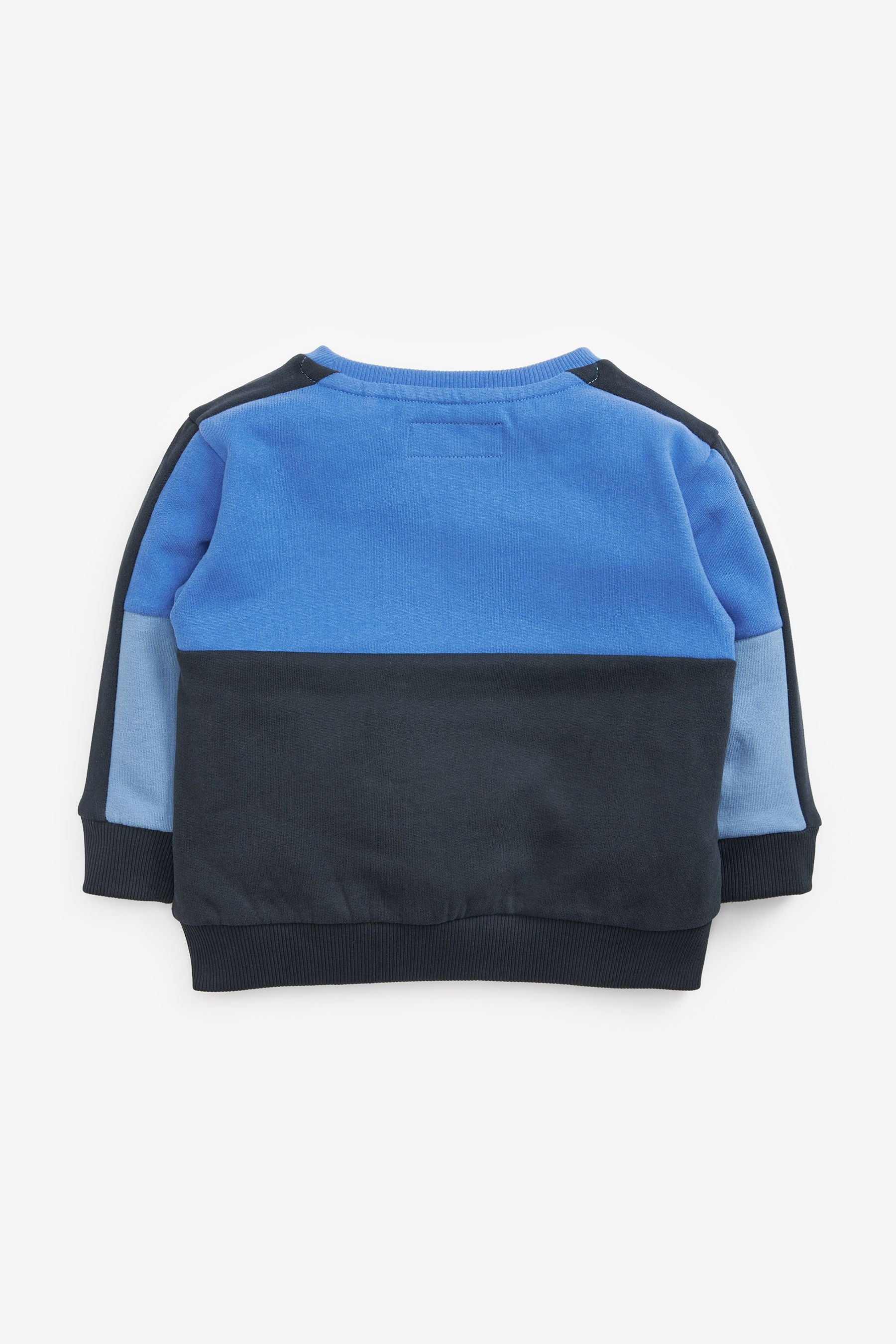 Blue Colourblock Sweatshirt And Jogger Set (3mths-7yrs)