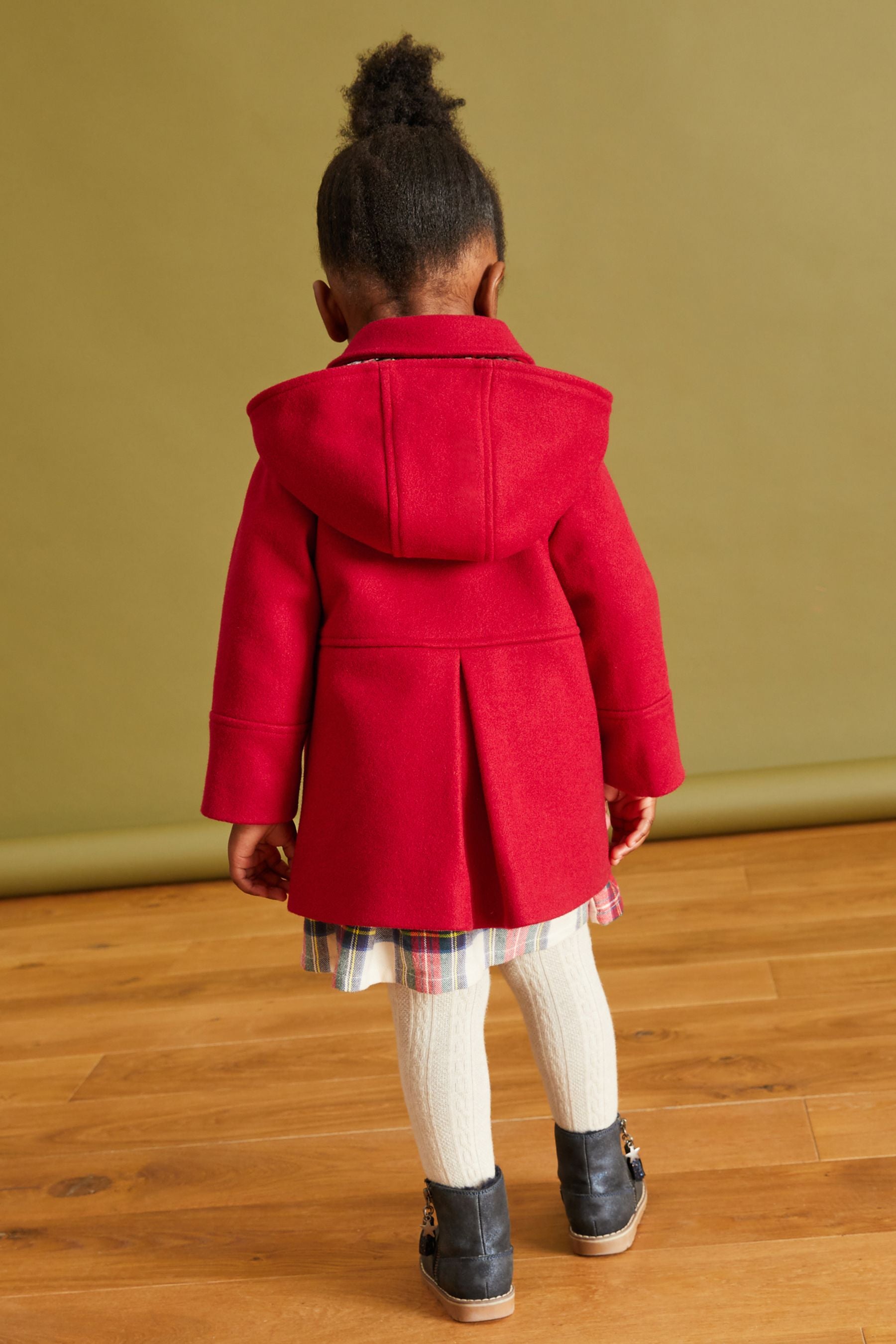 Red Wool Mix Military Coat (3mths-10yrs)