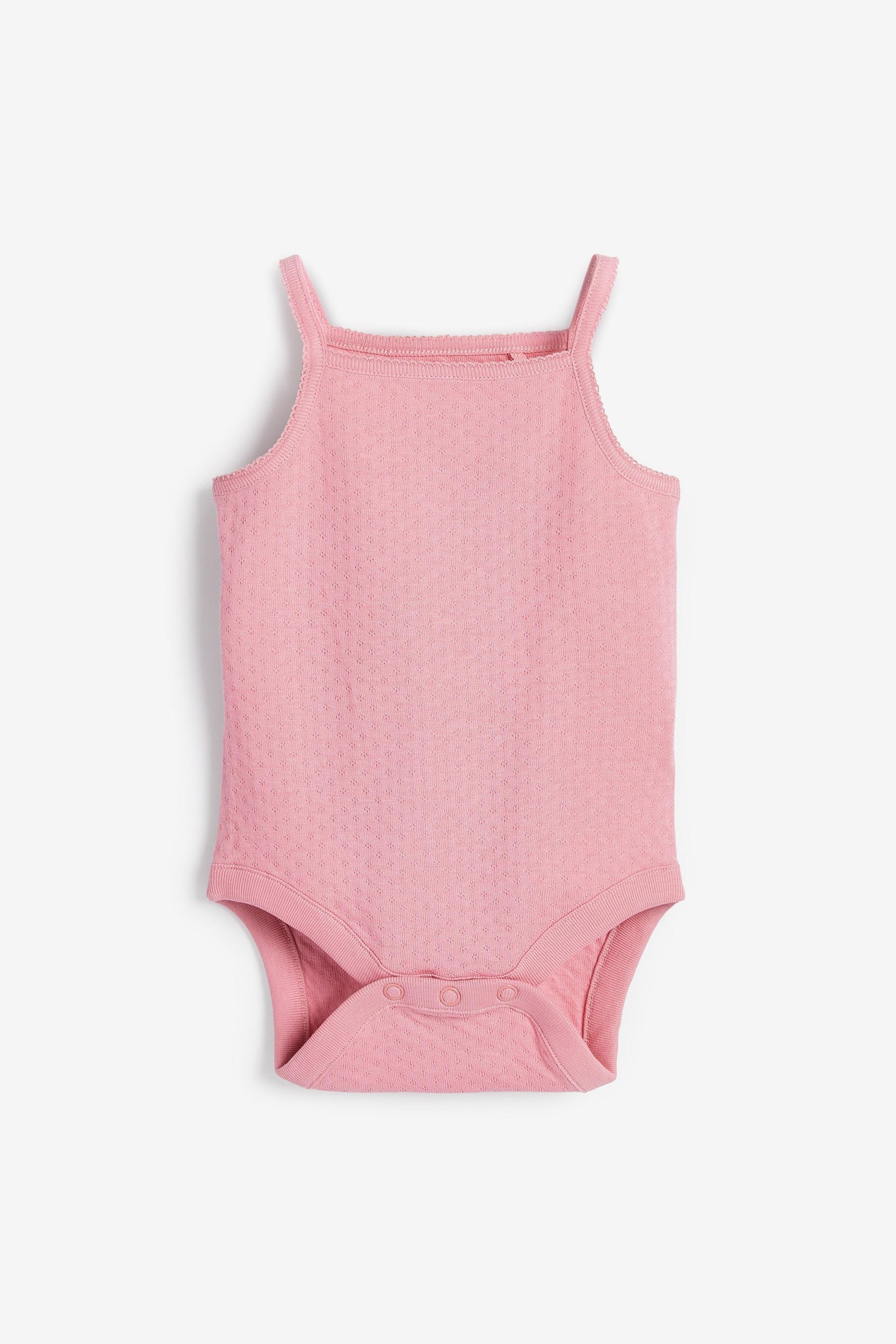 Pink 3 Pack Textured Vest Bodysuits (0mths-3yrs)