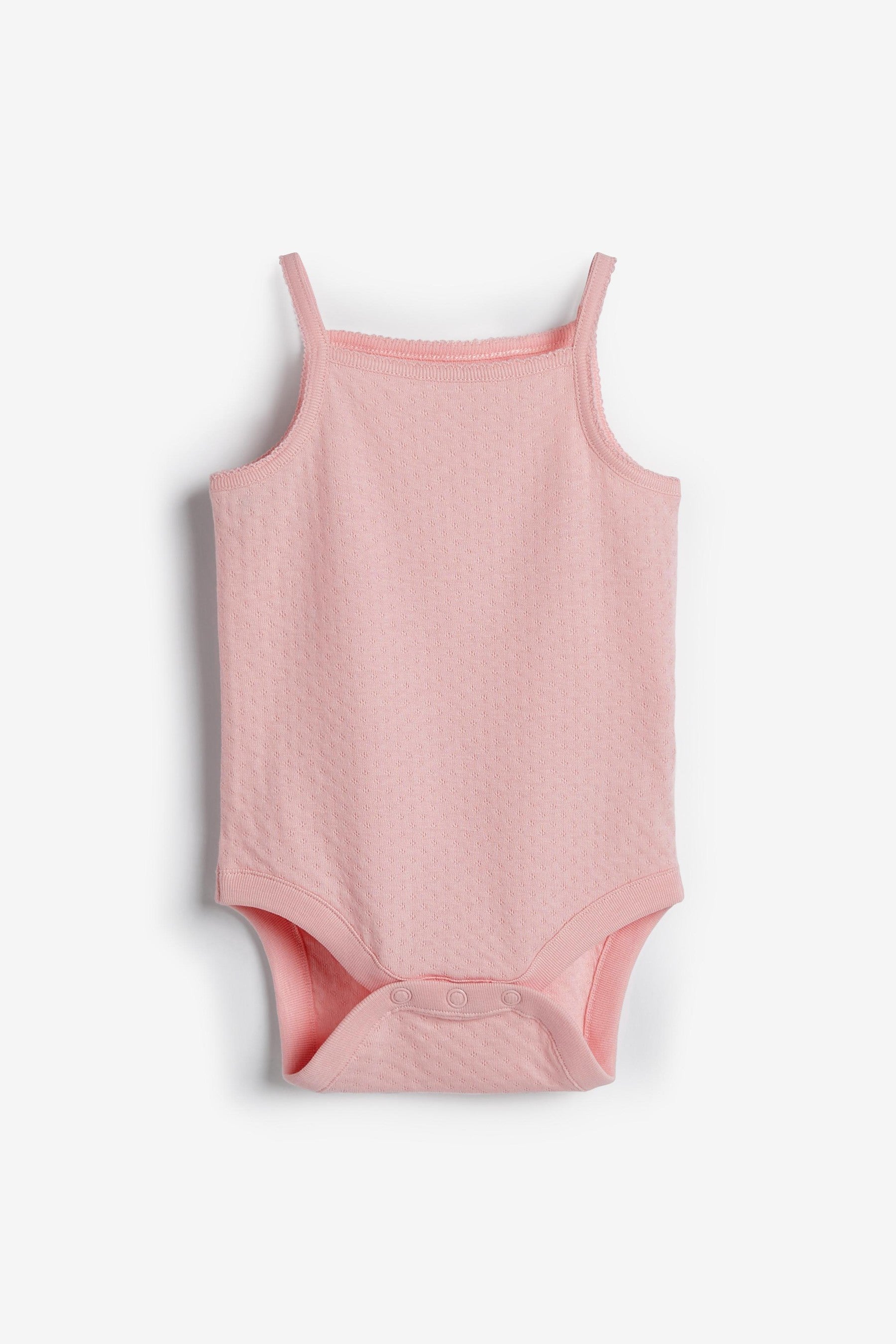 Pink 3 Pack Textured Vest Bodysuits (0mths-3yrs)