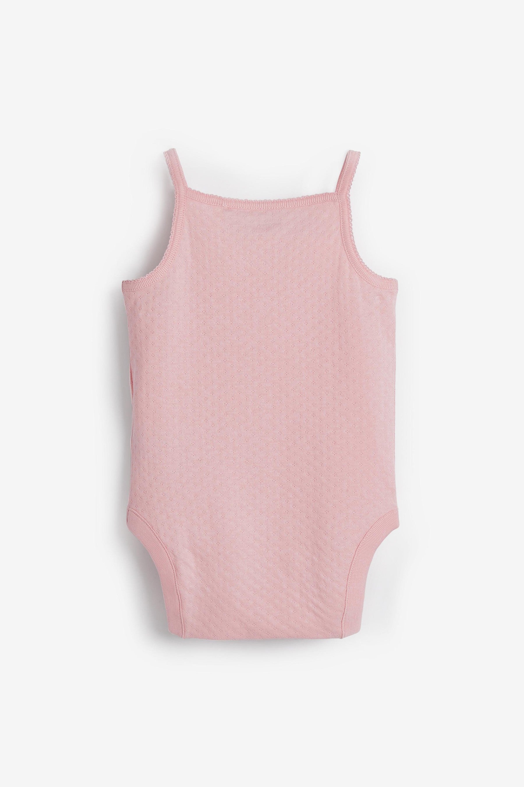 Pink 3 Pack Textured Vest Bodysuits (0mths-3yrs)