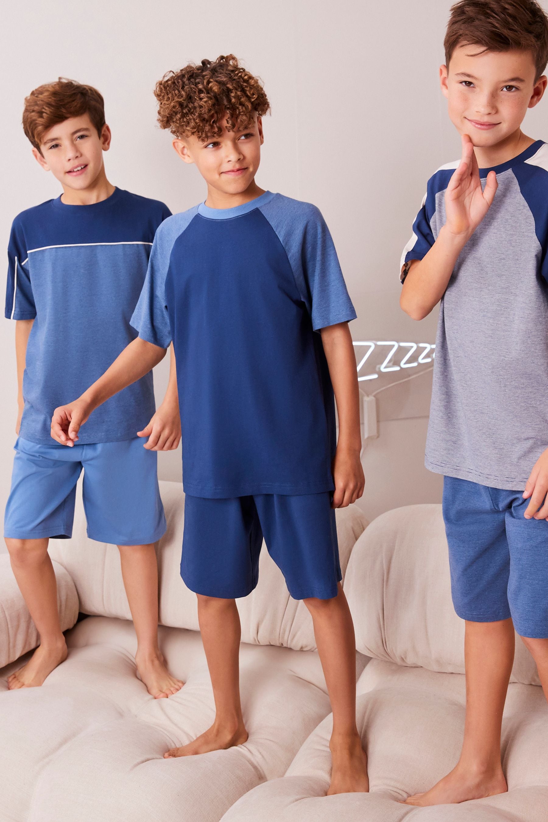 Blue Short Pyjamas 3 Pack (1.5-16yrs)