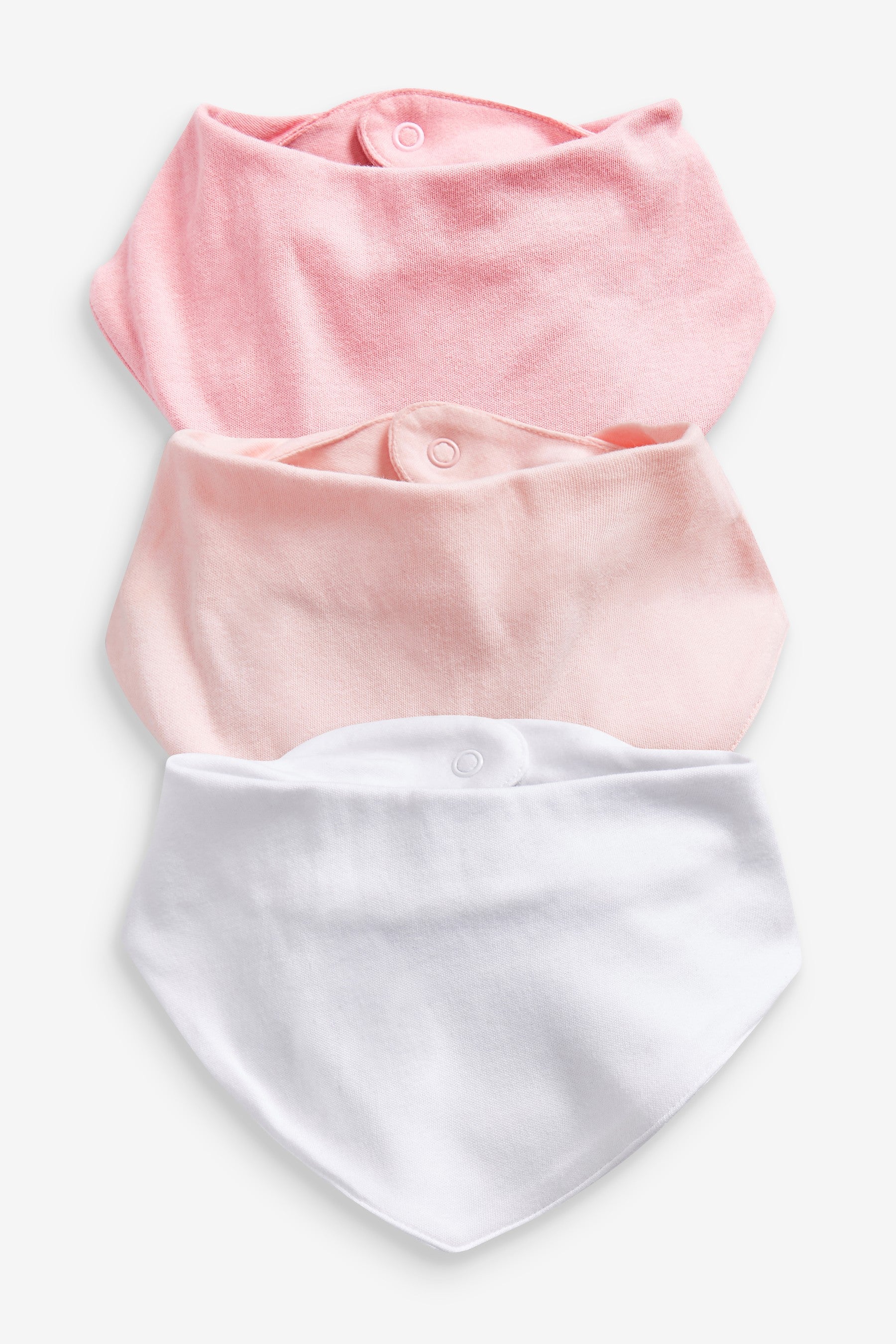 Pink 3 Pack Dribble Bibs