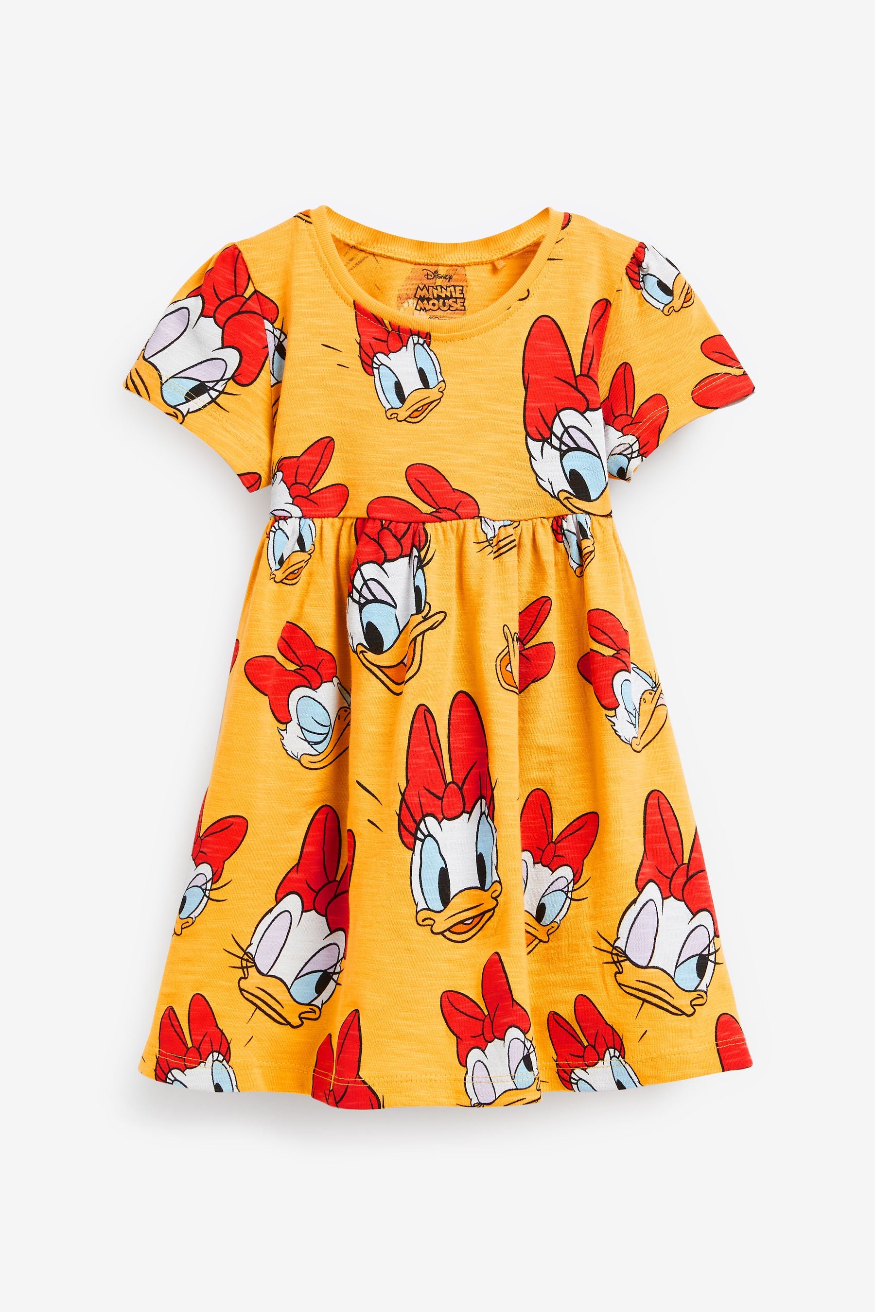 Yellow Daisy Duck Disney Jersey Dress (3mths-7yrs)