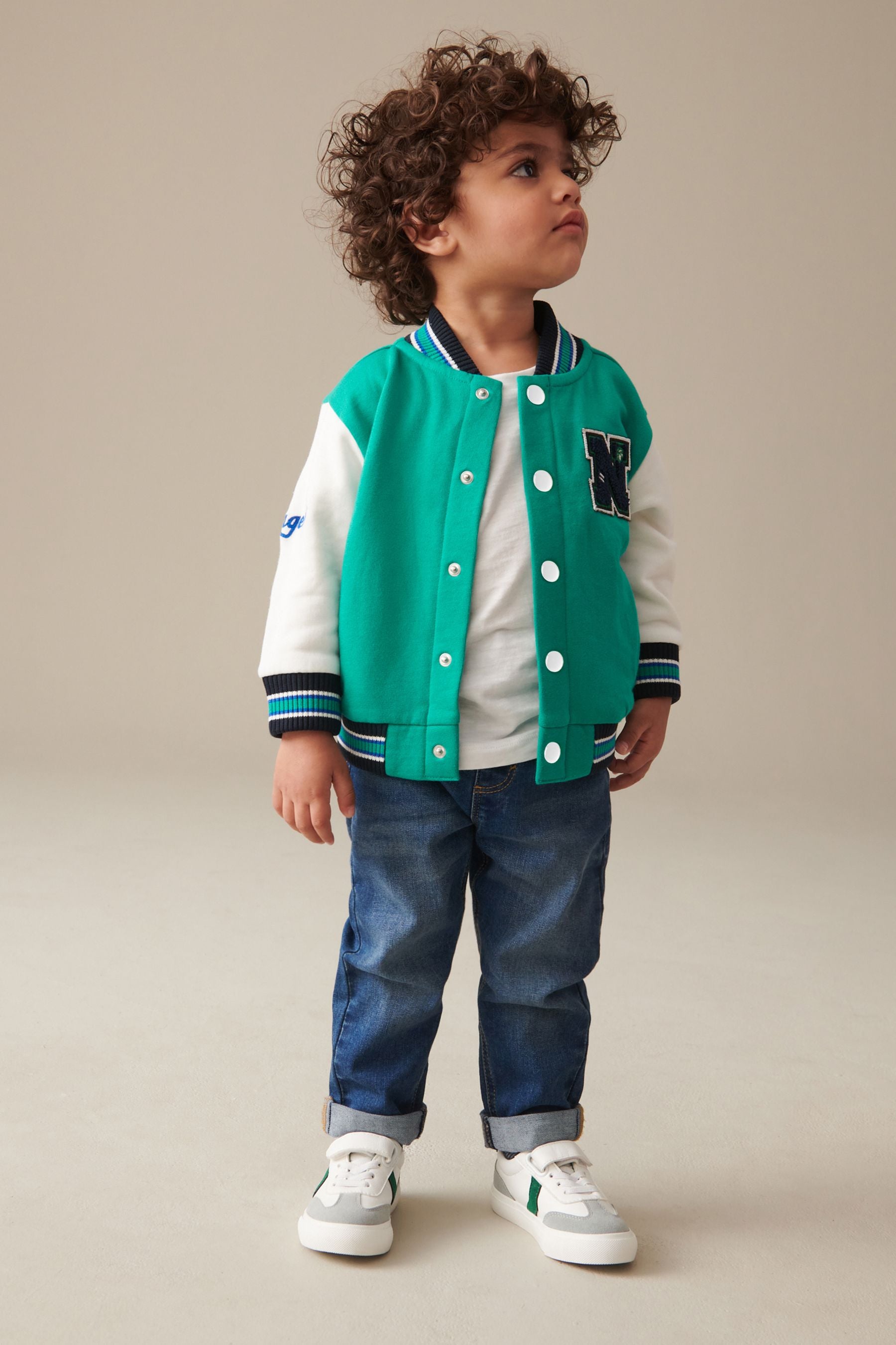 Green Letterman Jacket (3mths-7yrs)