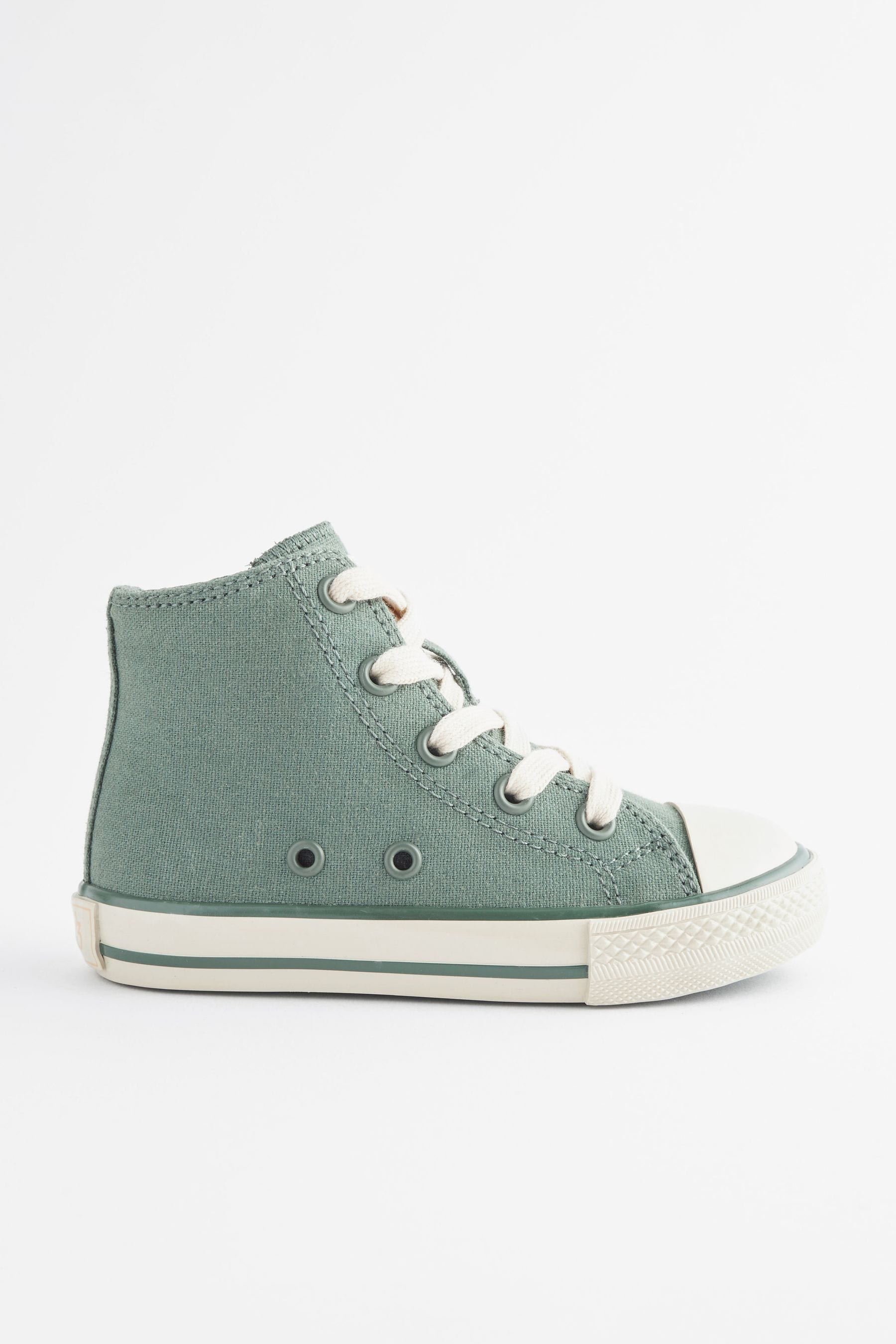 Khaki Green Bump Toe Boots With Zip Fastening