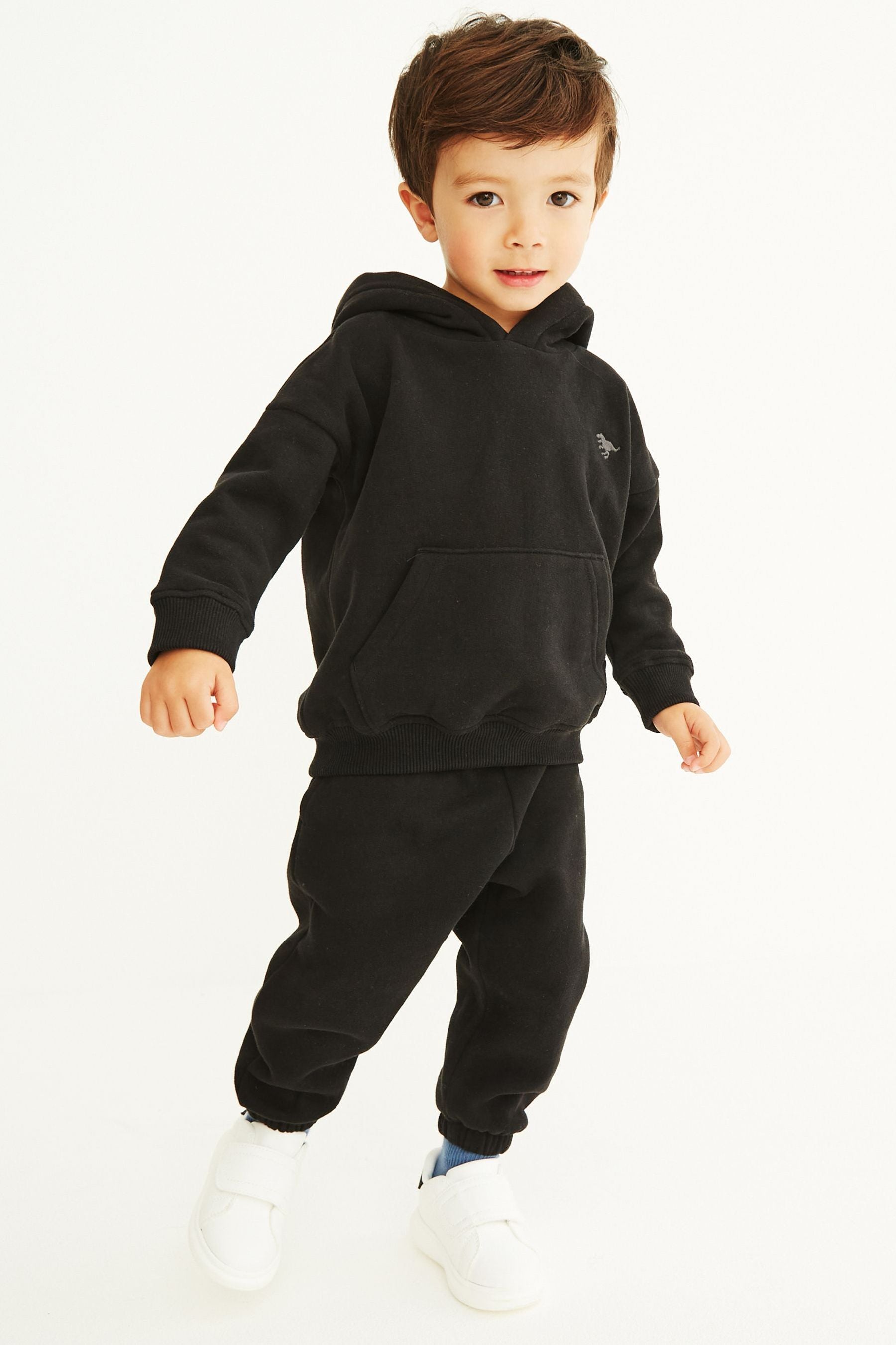 Black Soft Touch Jersey Hoodie (3mths-7yrs)