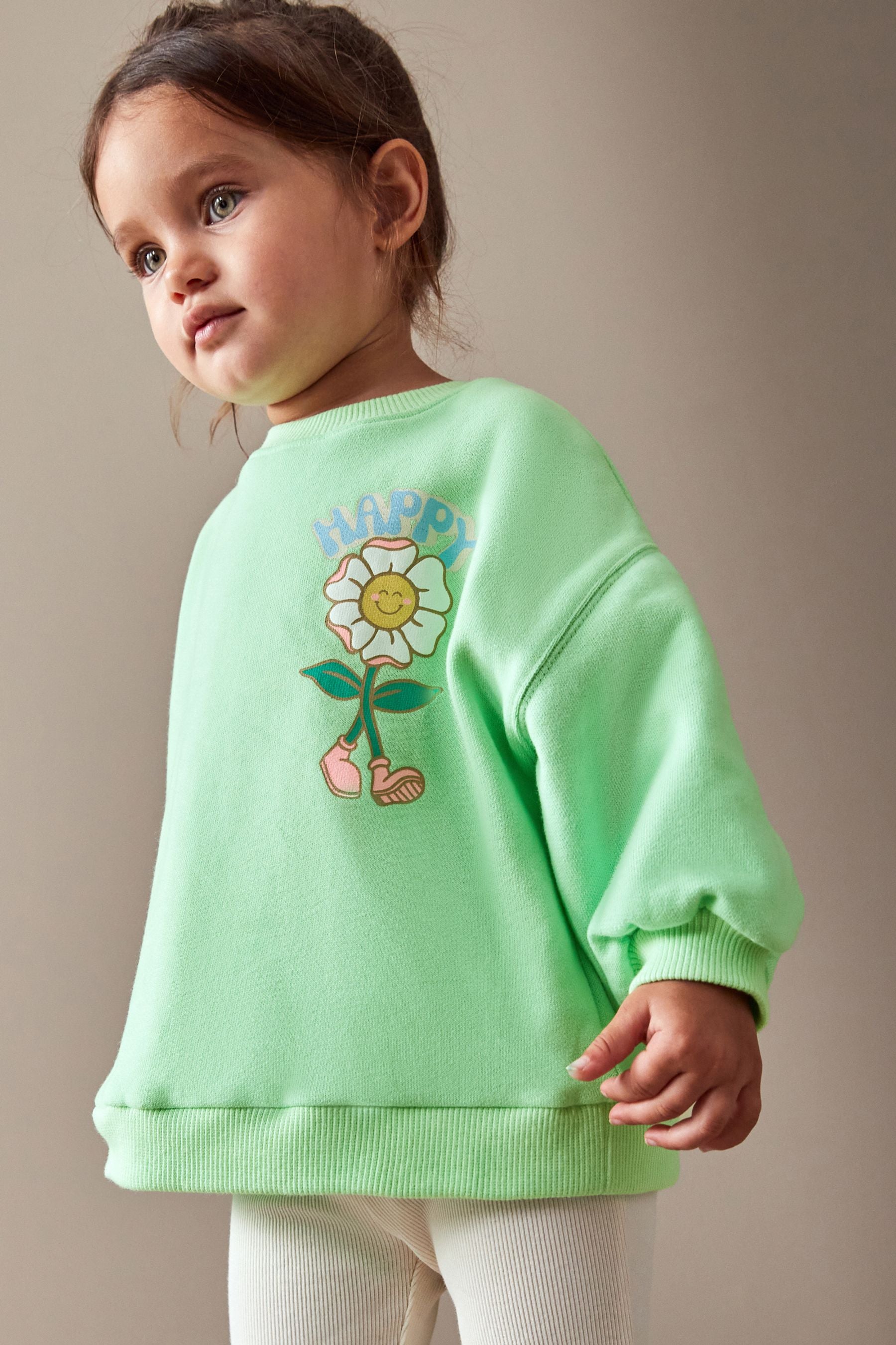 Bright Green Sweatshirt (3mths-7yrs)