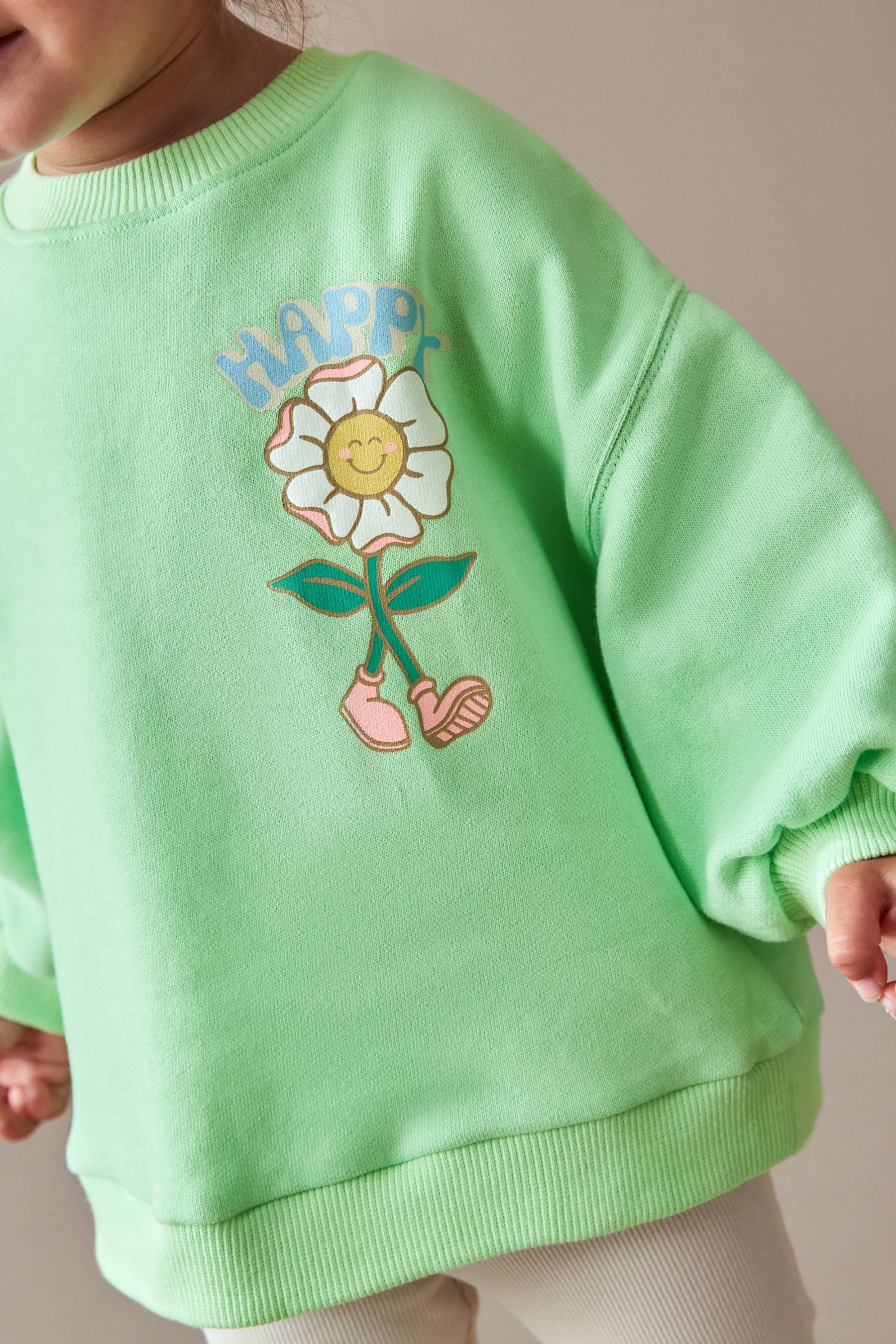 Bright Green Sweatshirt (3mths-7yrs)