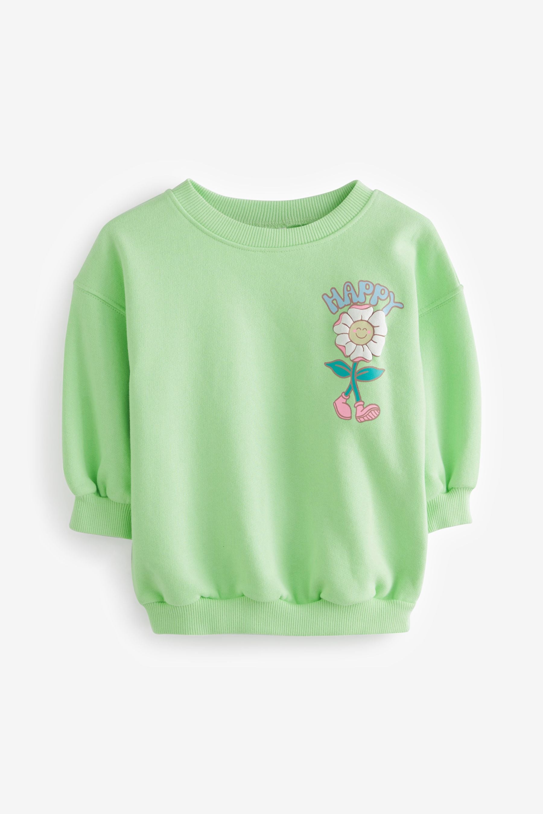 Bright Green Sweatshirt (3mths-7yrs)