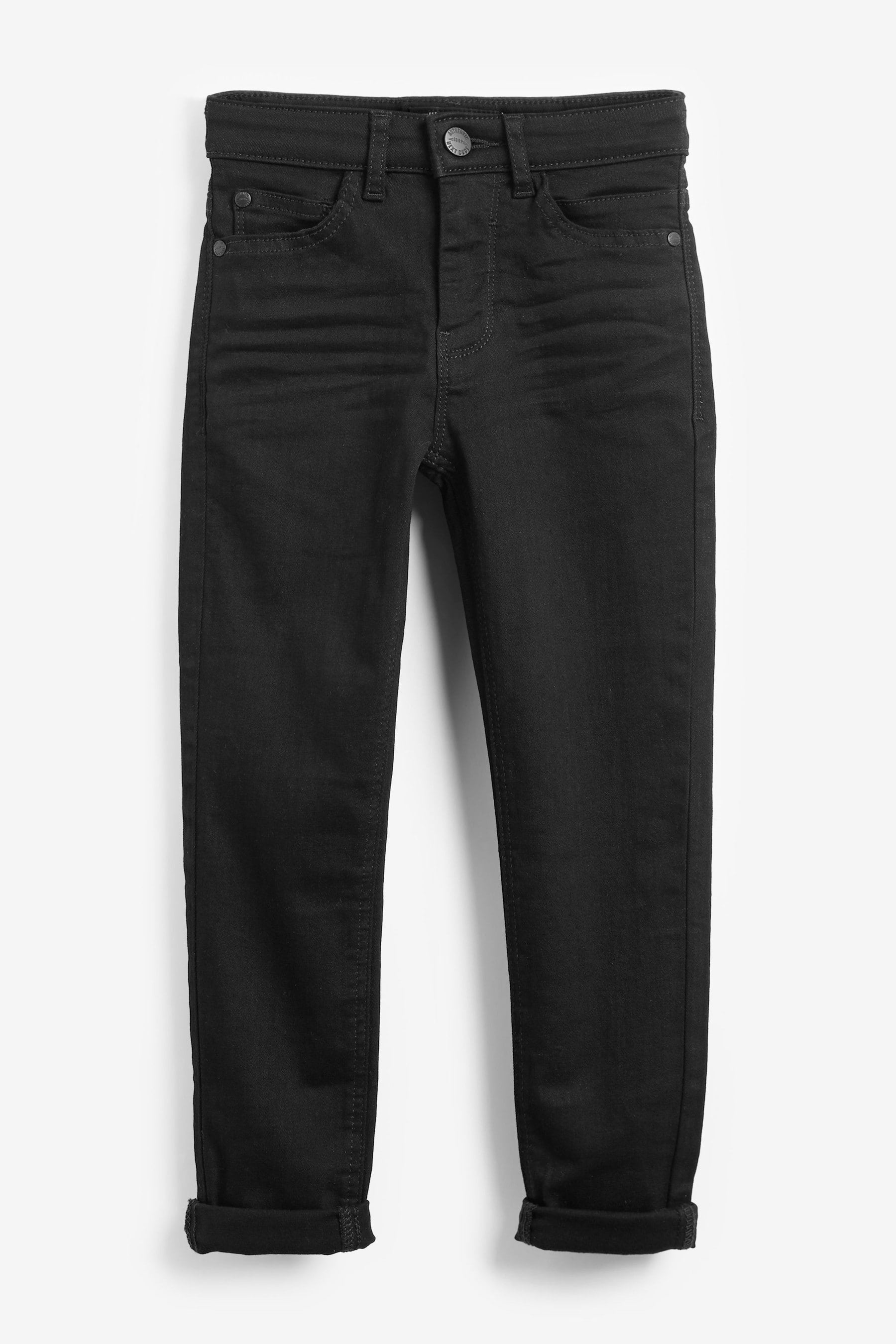 Black Denim Mega Stretch Adjustable Waist Jeans (3-16yrs)