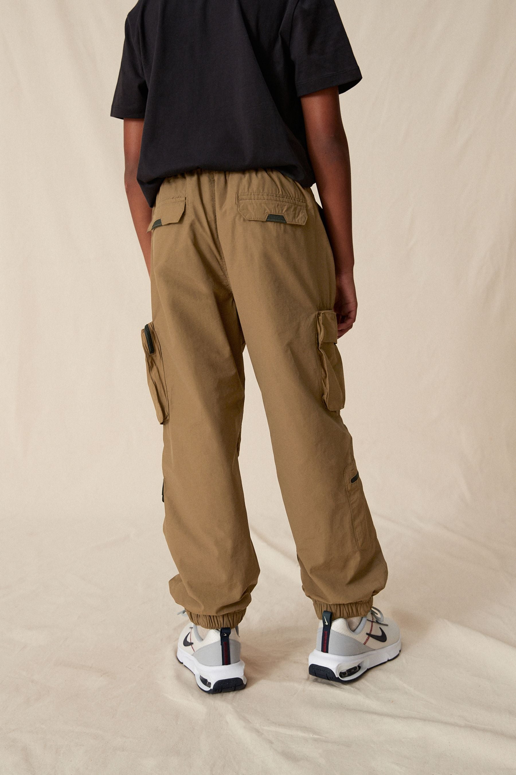 Tan Brown Lined Parachute Cargo Trousers (3-16yrs)