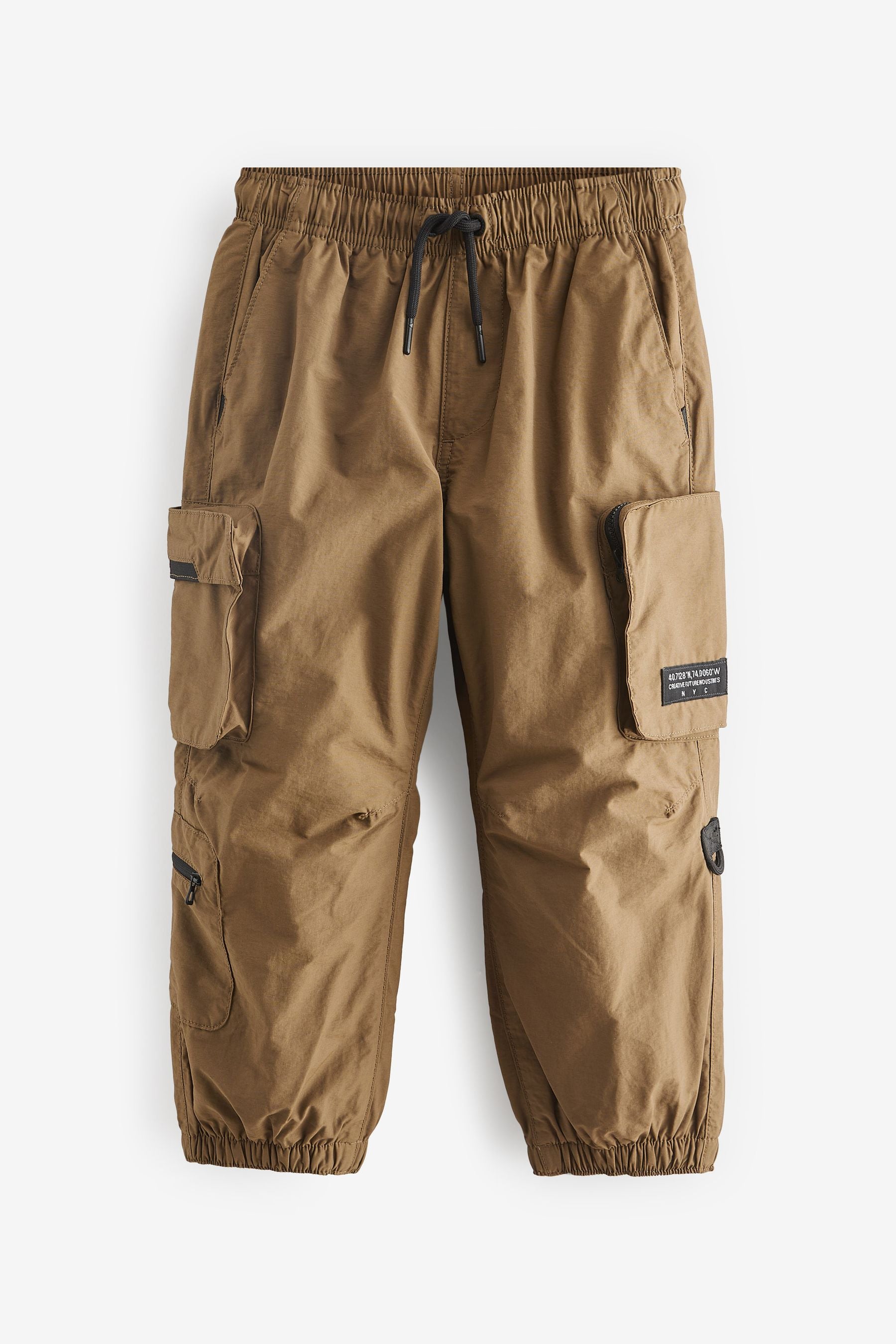 Tan Brown Lined Parachute Cargo Trousers (3-16yrs)