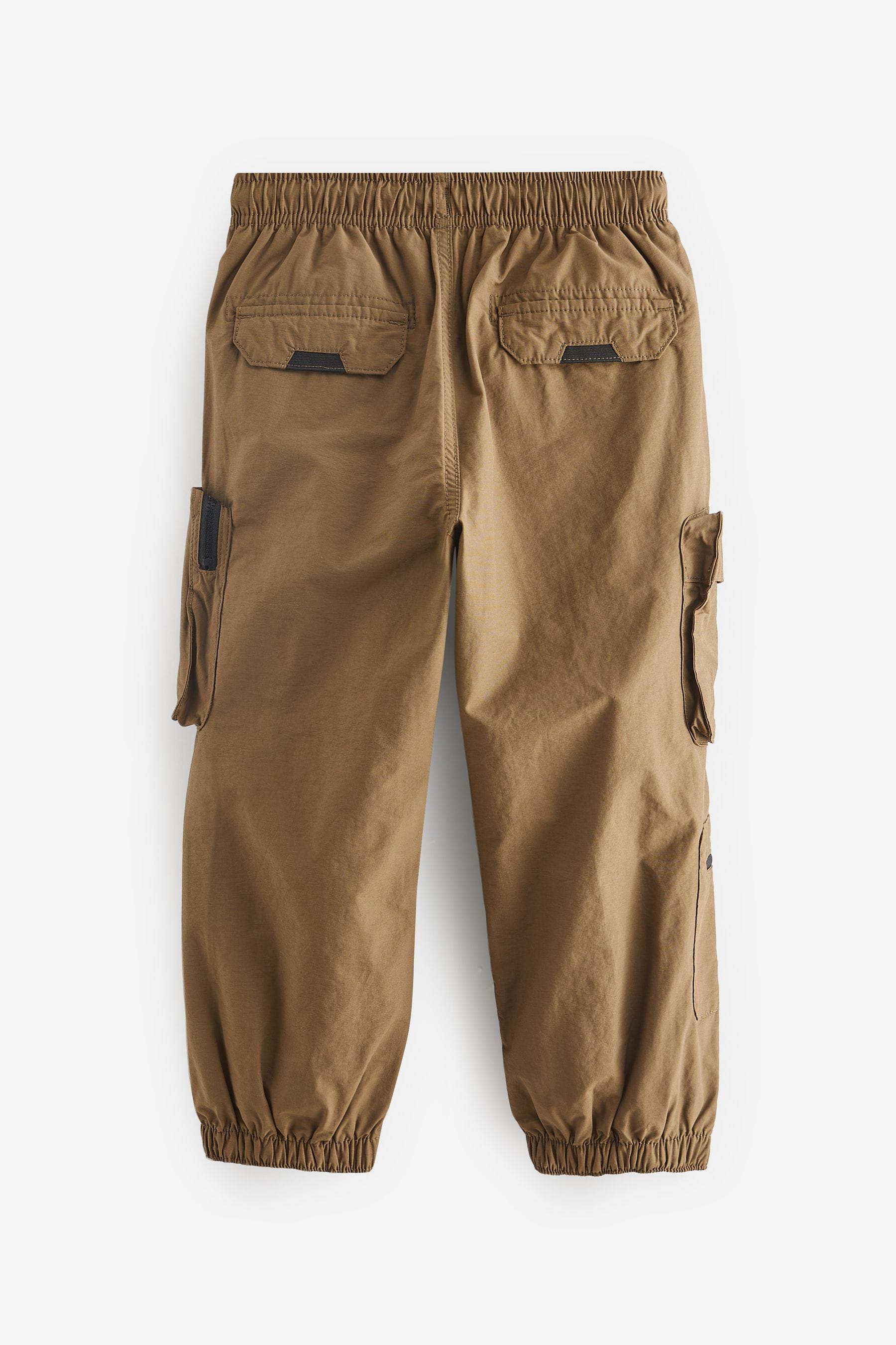 Tan Brown Lined Parachute Cargo Trousers (3-16yrs)